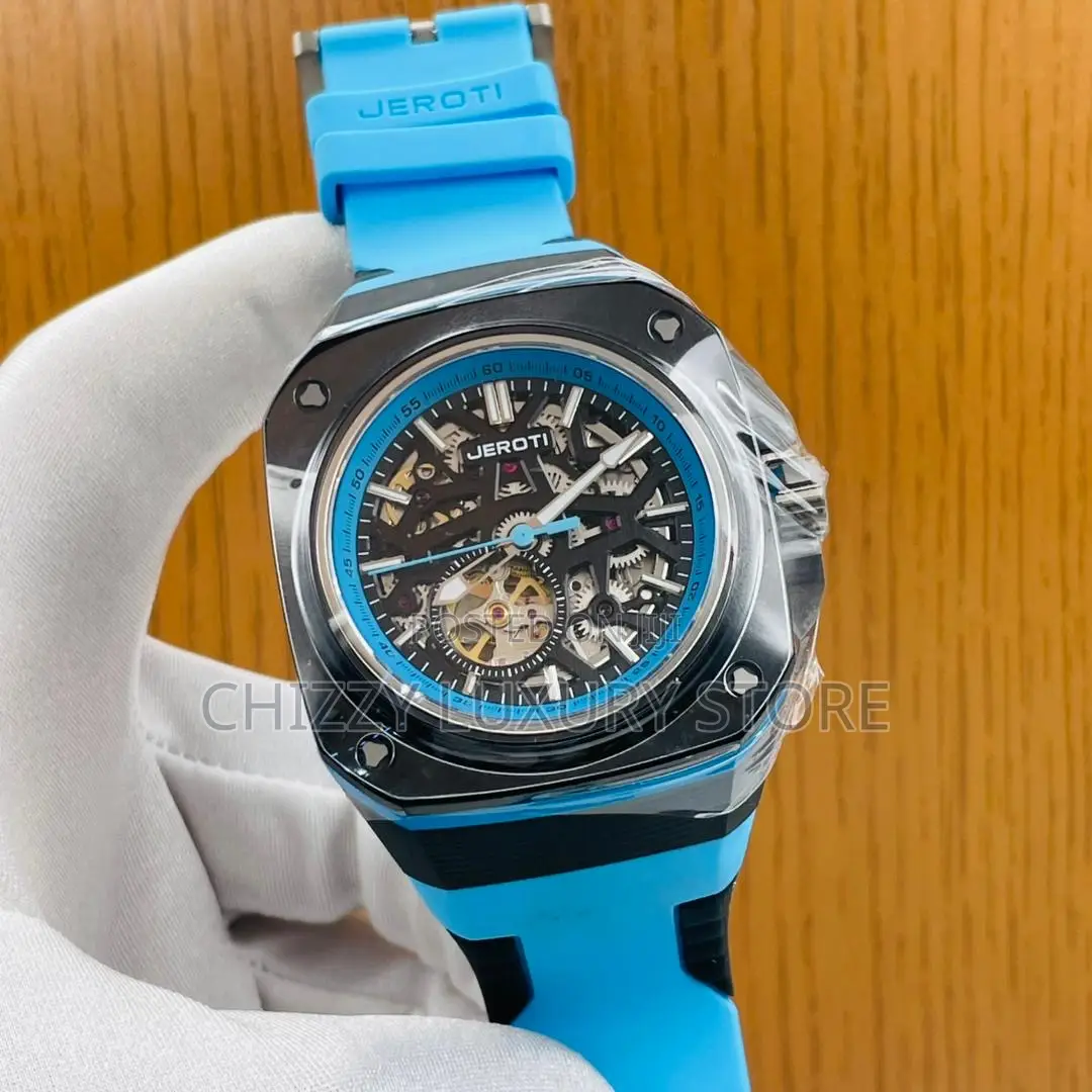 Joroti Quality Luxury Men Chronograph Rubber Strap Wristwatch