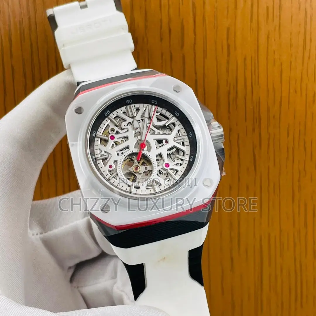 Joroti Quality Luxury Men Chronograph Rubber Strap Wristwatch