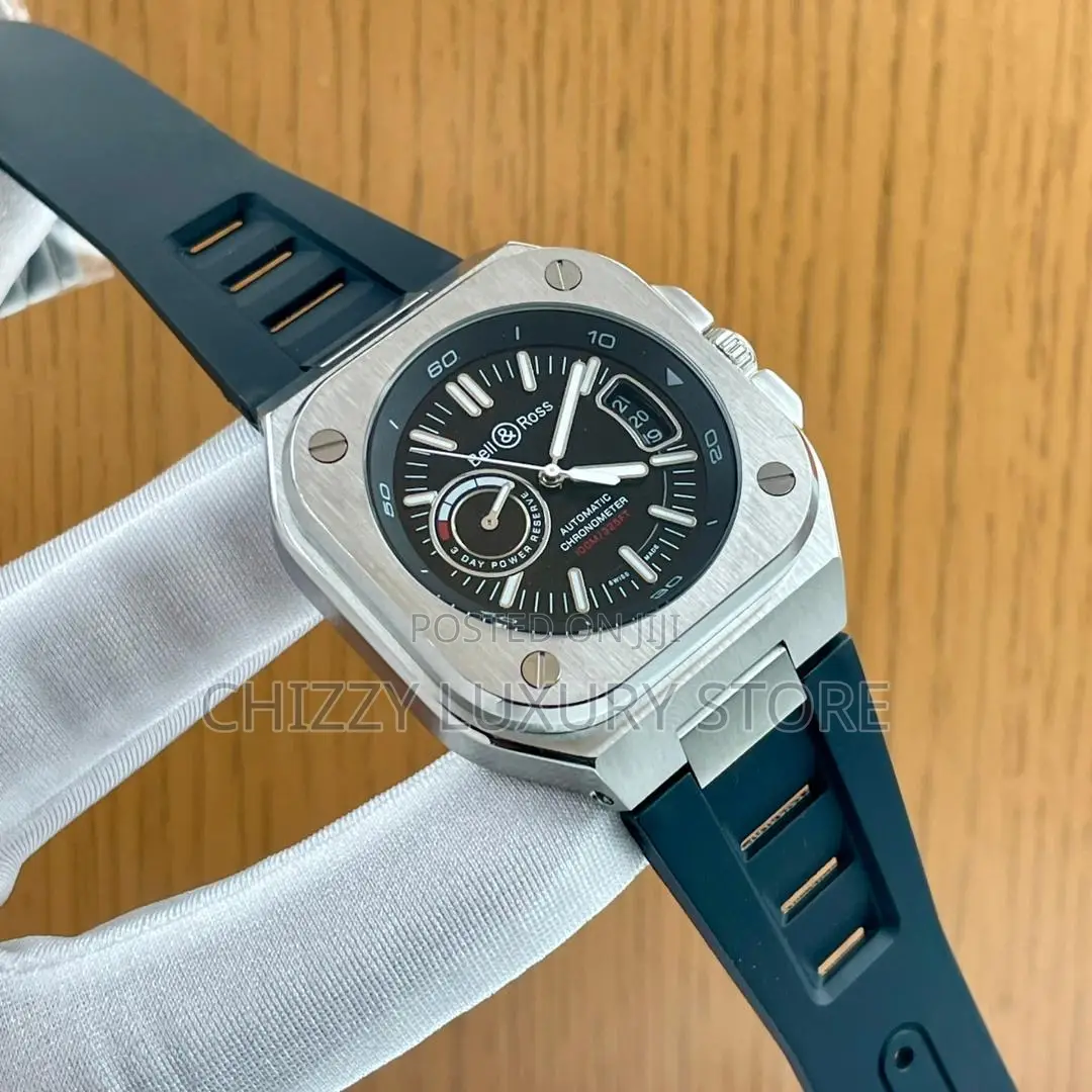 Bell Ross Quality Luxury Men Rubber Strap Wristwatch