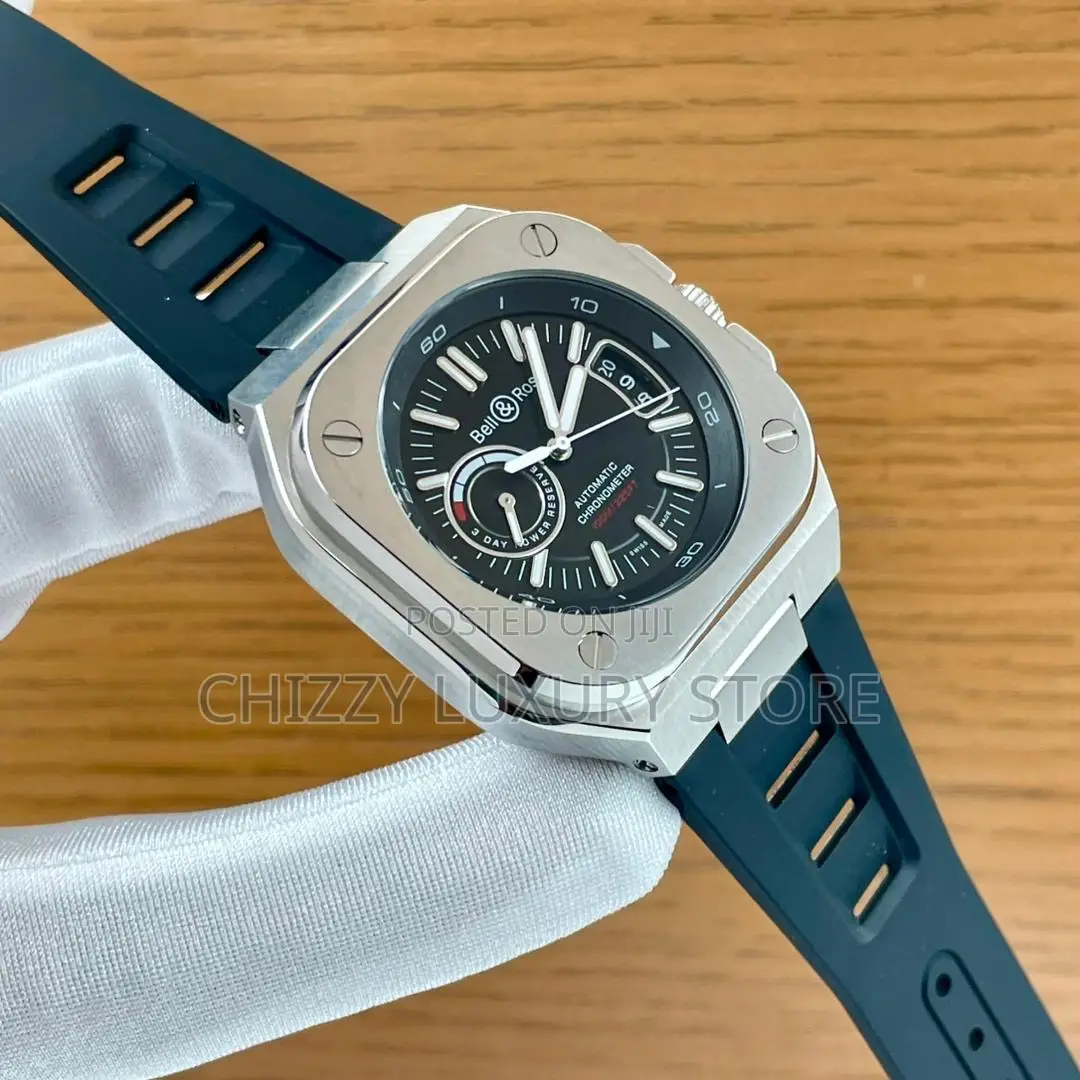 Bell Ross Quality Luxury Men Rubber Strap Wristwatch