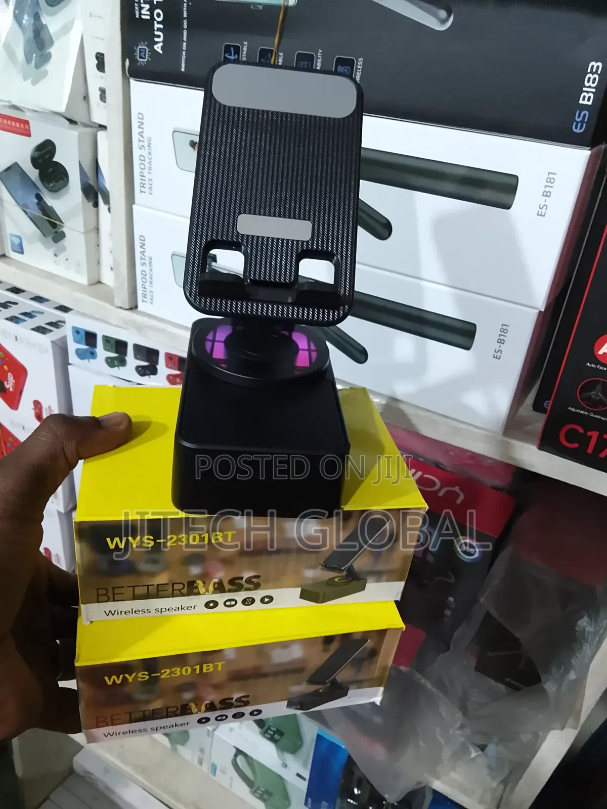 2 in 1 Mobile Phone Bracket Bt Speaker Foldable Holder Stand