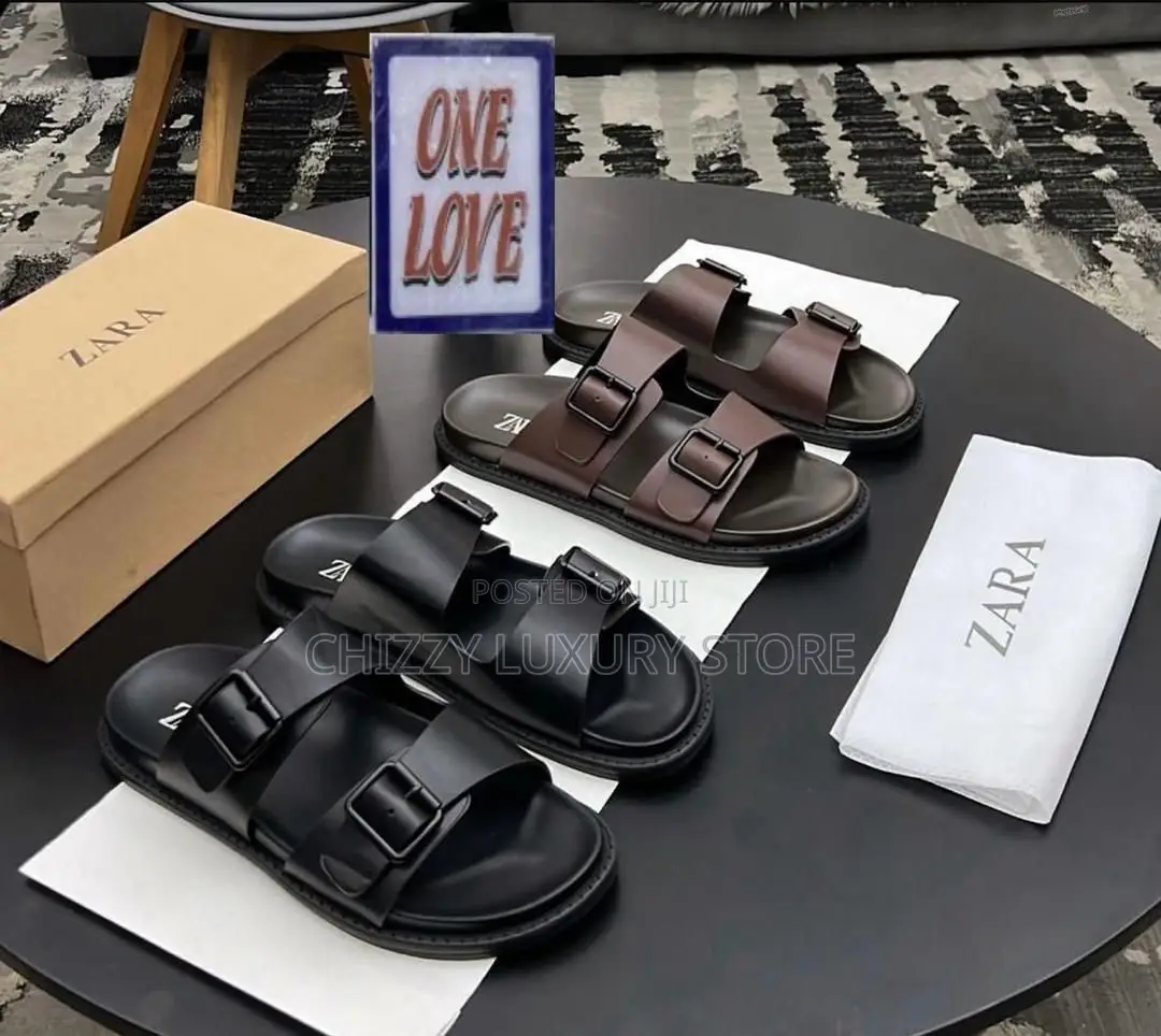 Zara Quality Luxury Men Genuine Leather Sandals