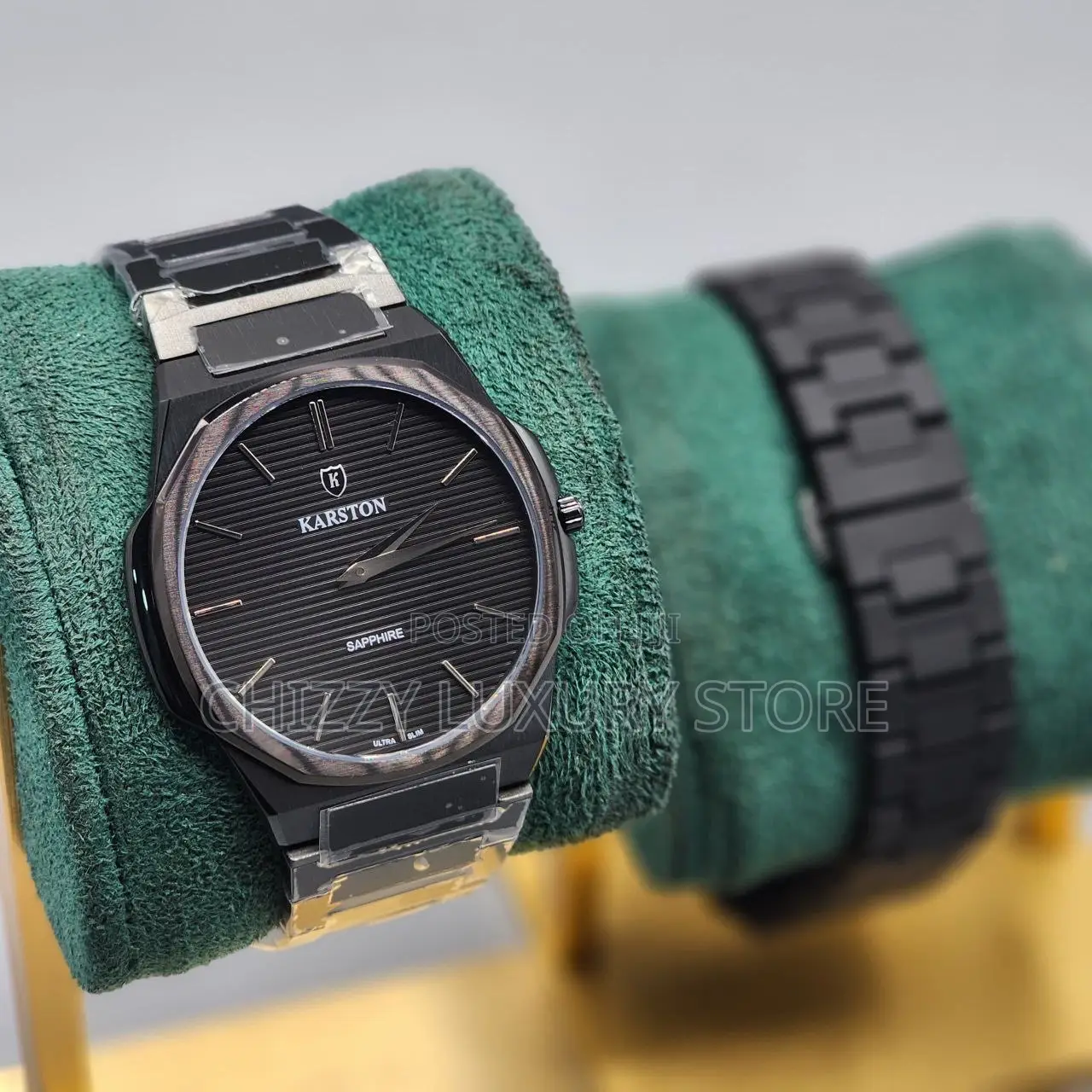 Karsaton Sapphire Quality Luxury Men Chain Strap Wristwatch
