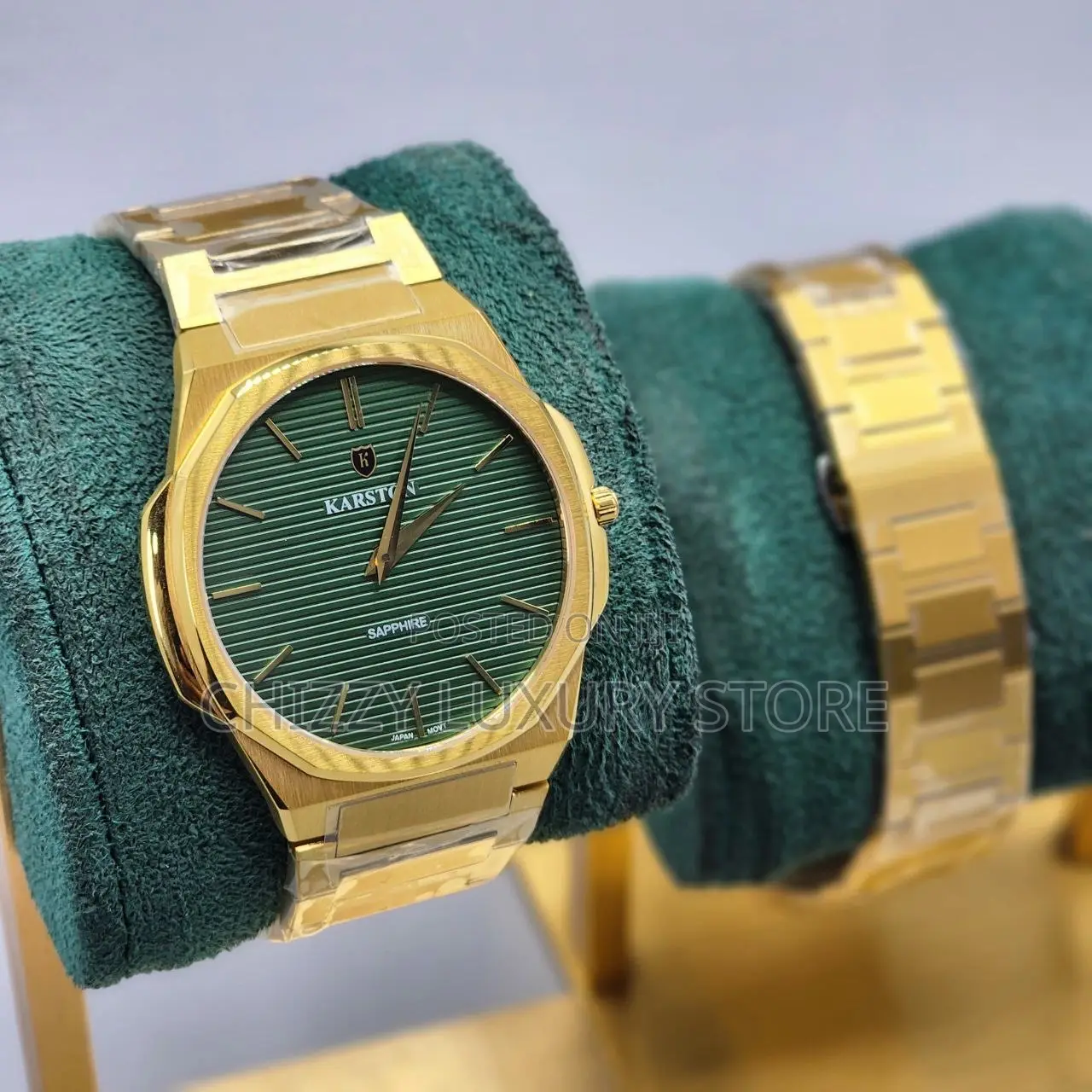 Karsaton Sapphire Quality Luxury Men Chain Strap Wristwatch
