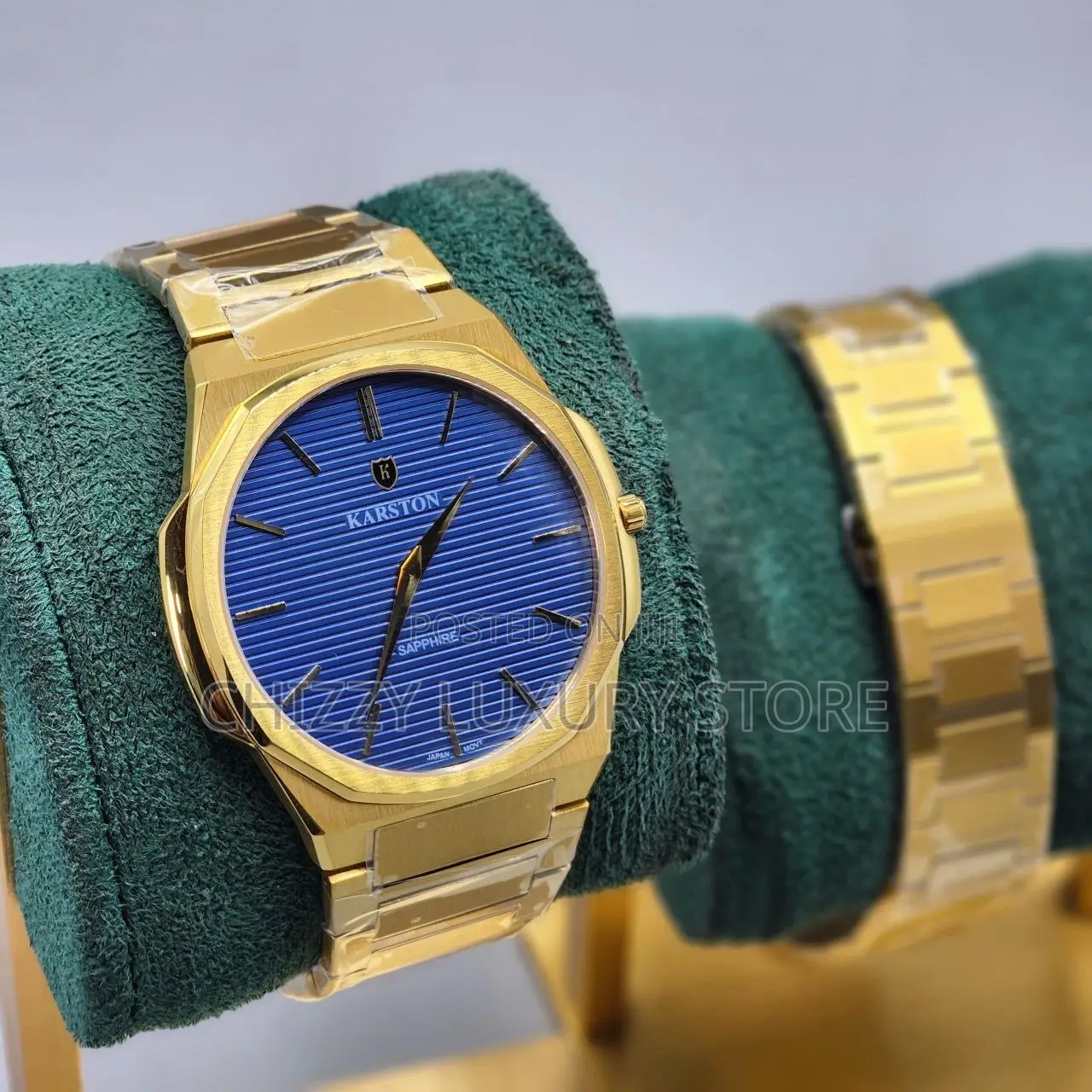 Karsaton Sapphire Quality Luxury Men Chain Strap Wristwatch