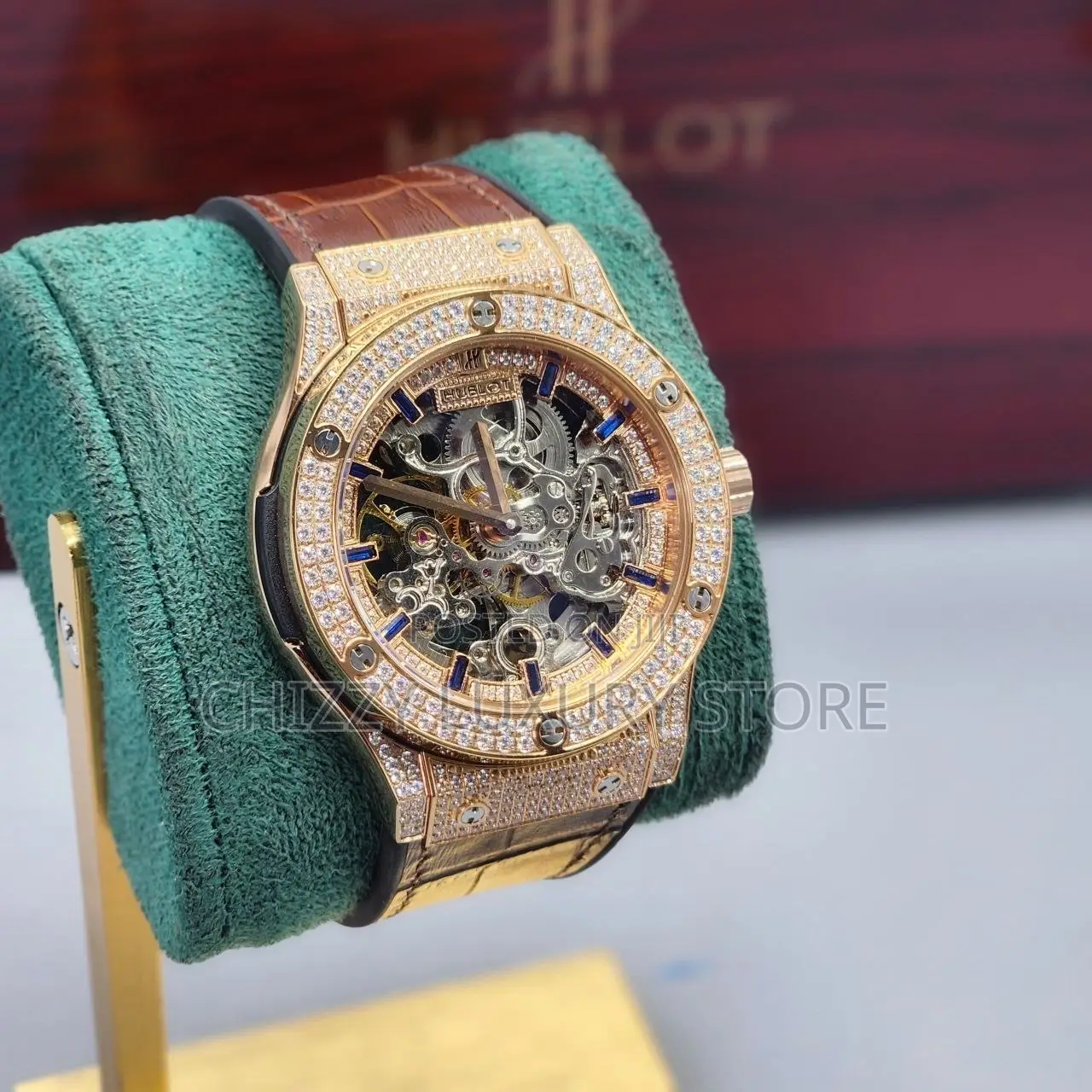 Hublot Quality Luxury Men Genuine Leather Wristwatch