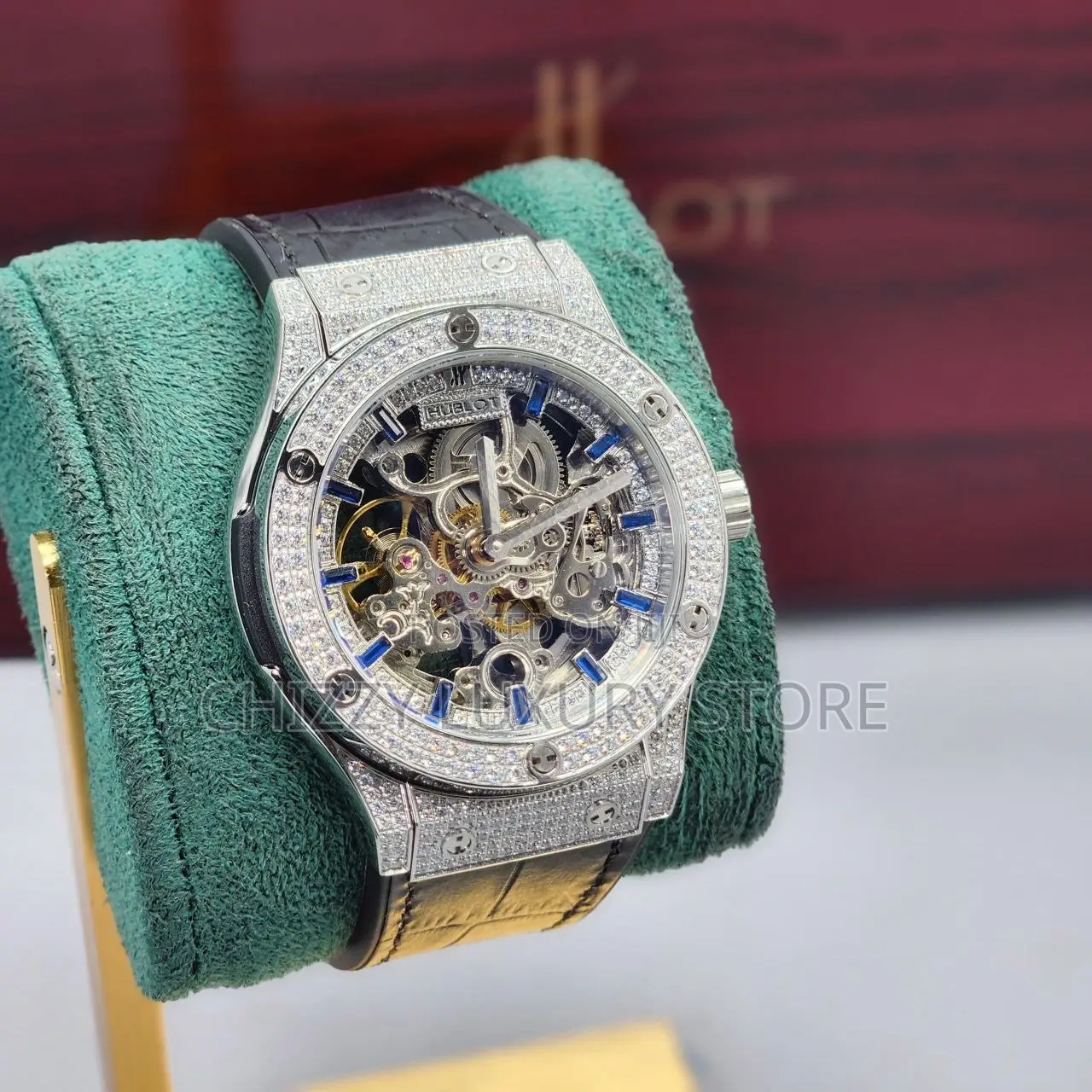 Hublot Quality Luxury Men Genuine Leather Wristwatch