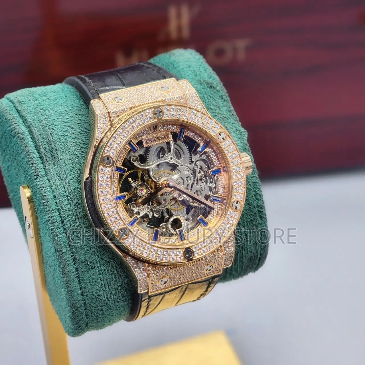 Hublot Quality Luxury Men Genuine Leather Wristwatch
