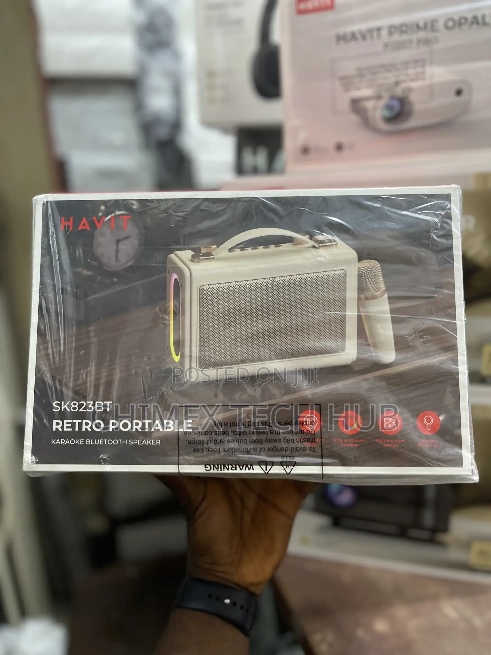 Havit Sk823bt Retro Portable Karaoke Bluetooth Speaker