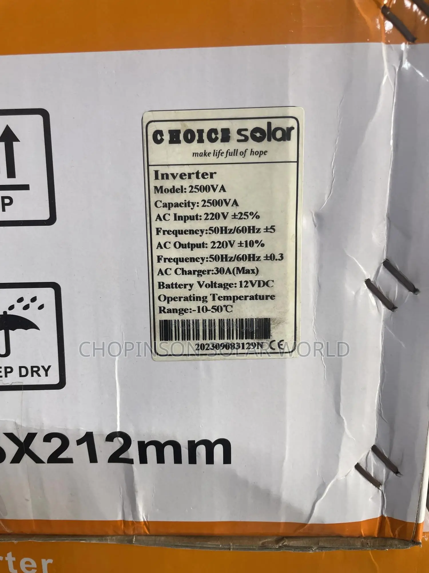 Solar Energy Choice Solar Inverter 2.5kva/24votts
