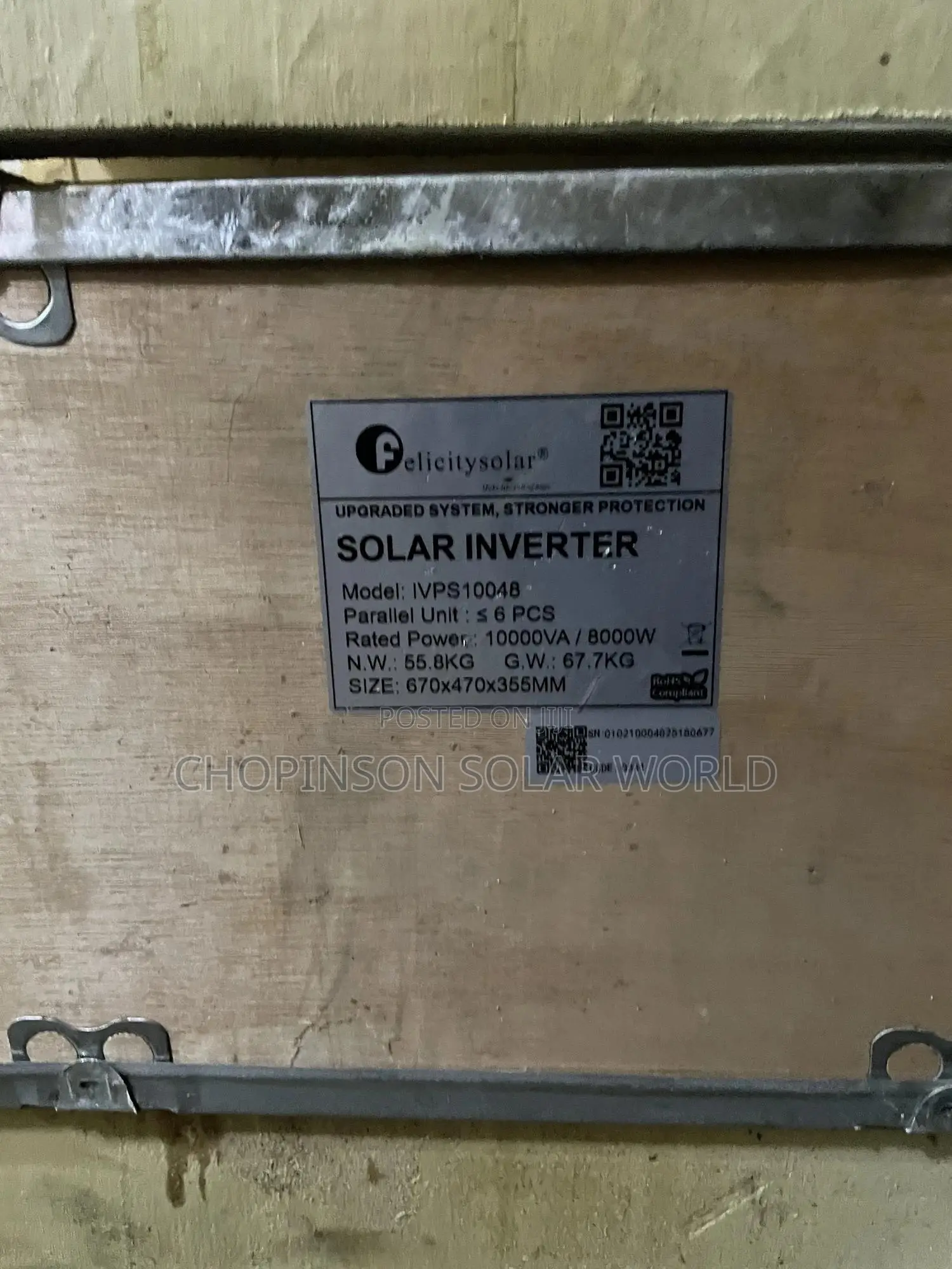 Solar Energy Felicity Inverter Ivsps 10kva/48votts