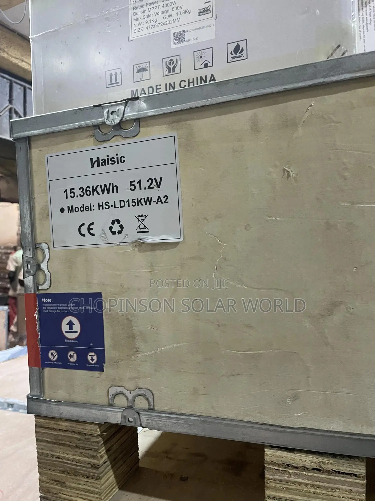 Solar Energy Hiasic Lithium Ion Battery 15kwh/51.2votts 300ah