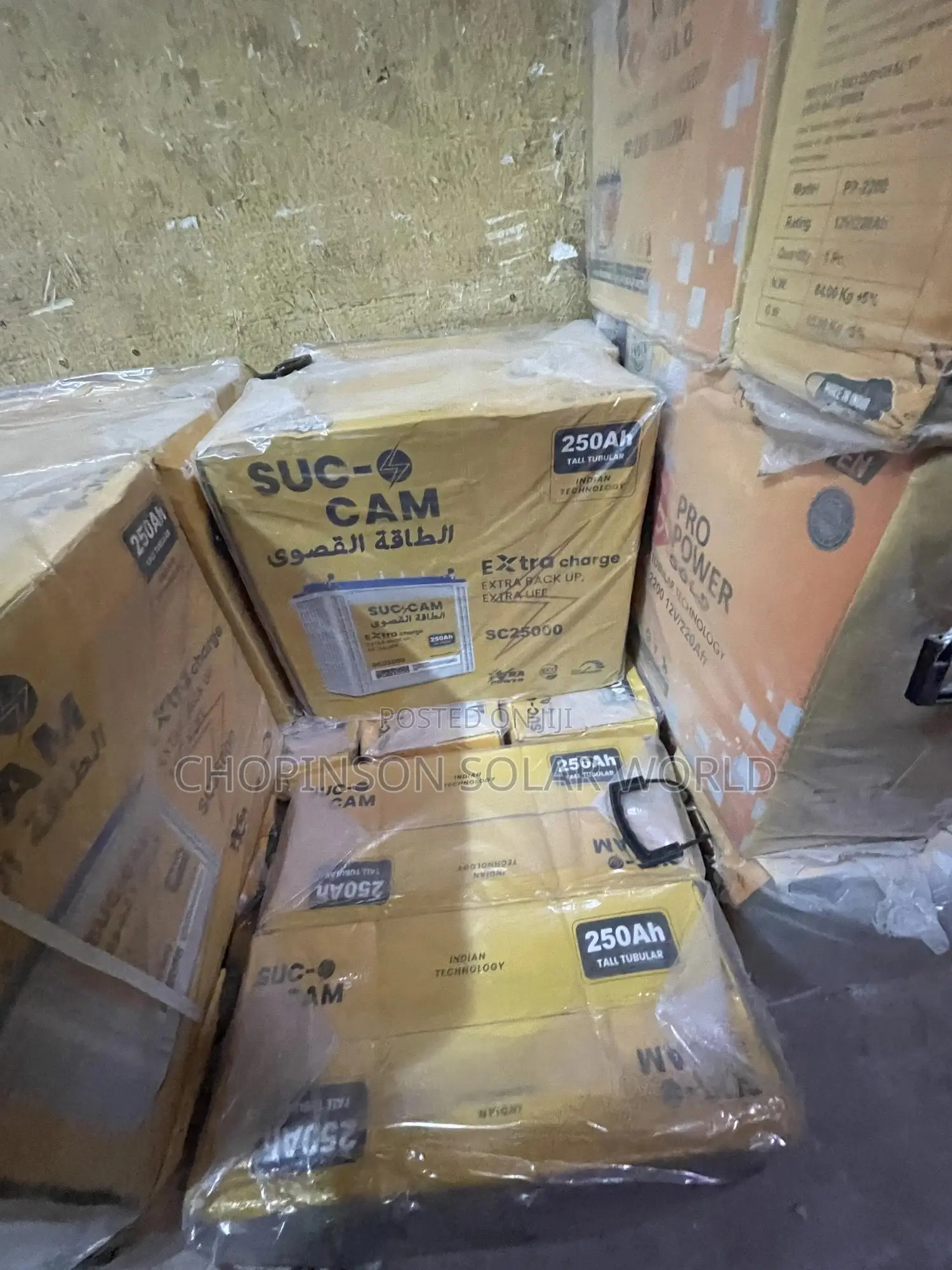 Solar Energy Suc Cam Tall Tubular Battery 220ah/12votts