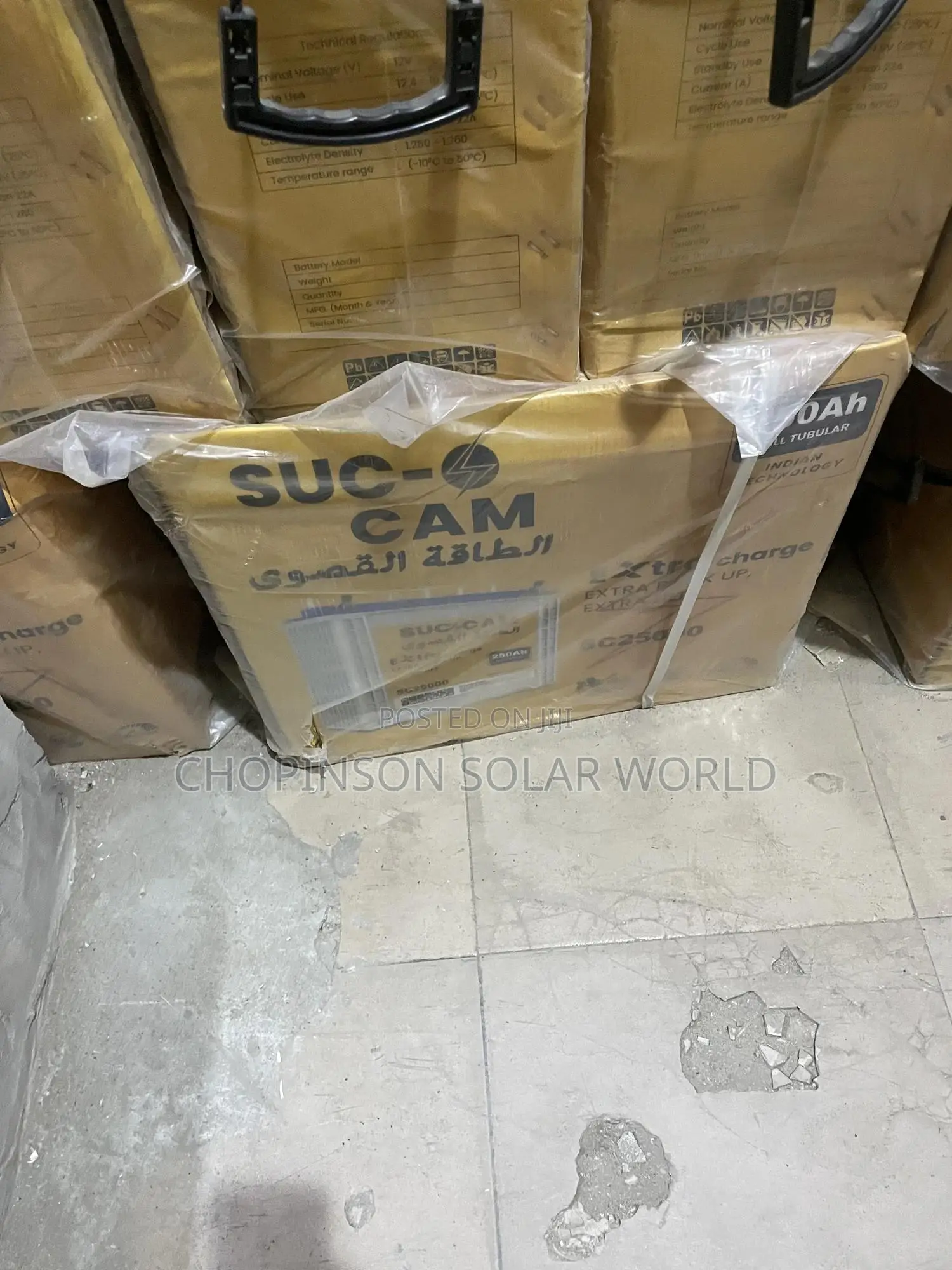 Solar Energy Suc Cam Tall Tubular Battery 220ah/12votts