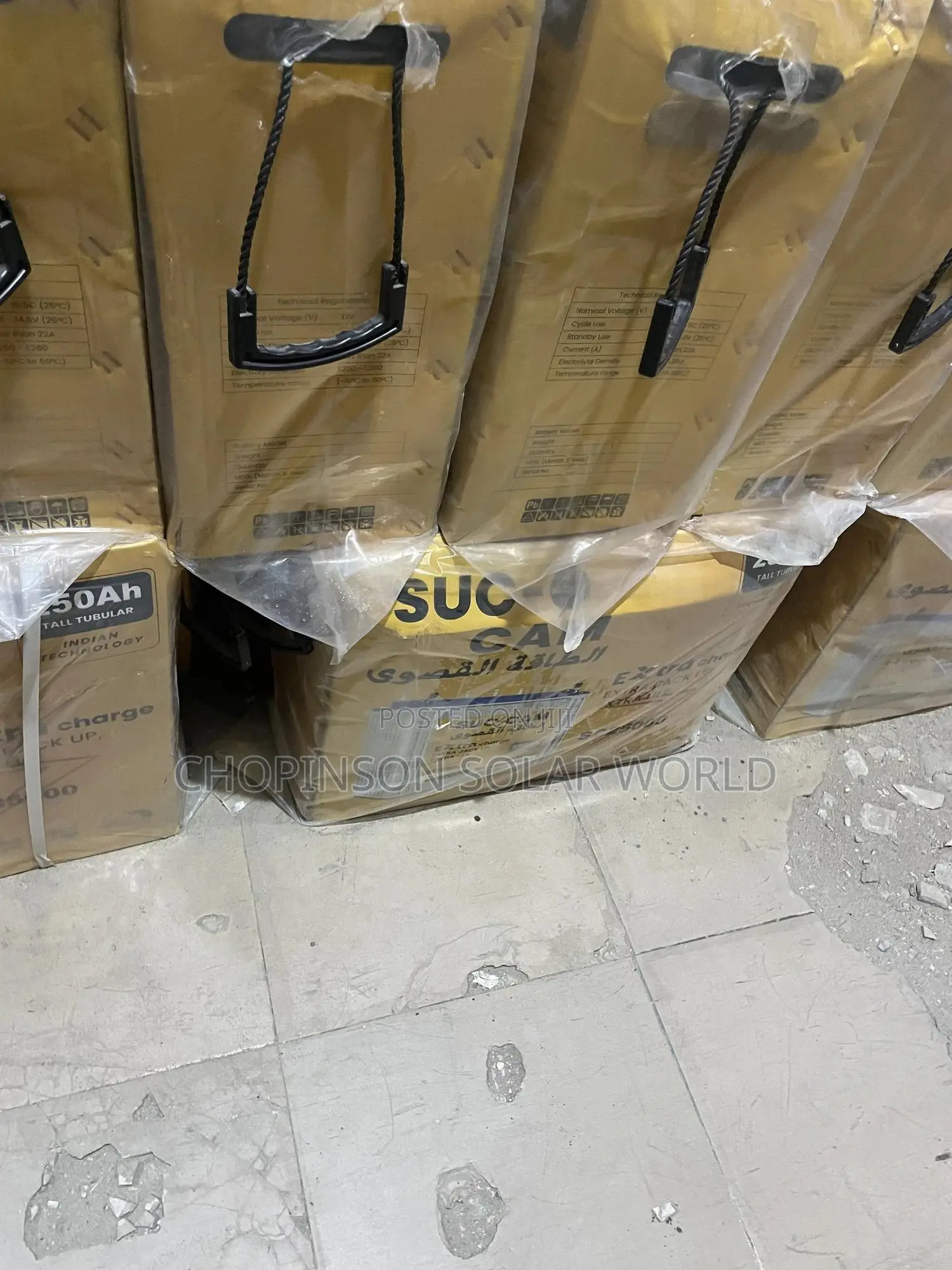 Solar Energy Suc Cam Tall Tubular Battery 220ah/12votts