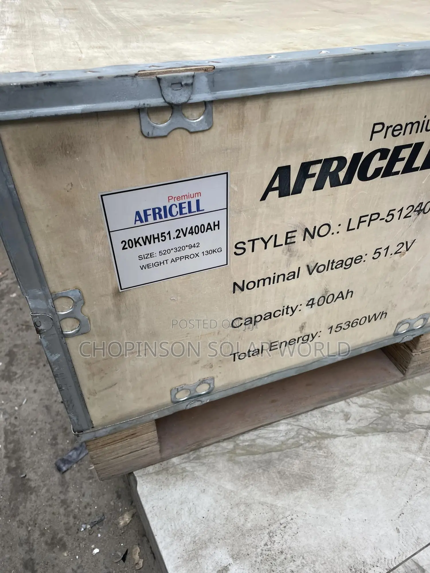 Solar Energy Afrecell Lithium Ion Battery 20kwh/51.2votts
