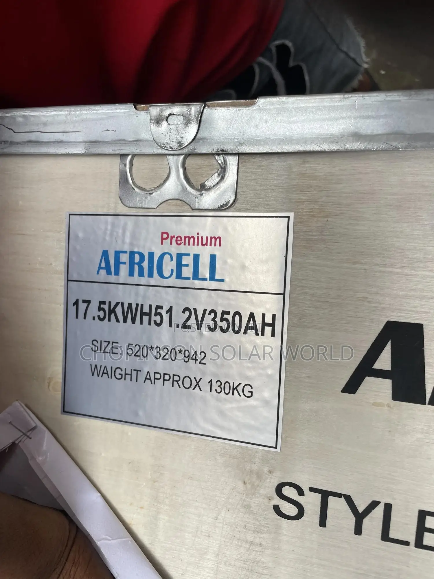 Solar Energy Afrecell Lithium Ion Battery 17.5kwh/51.2votts