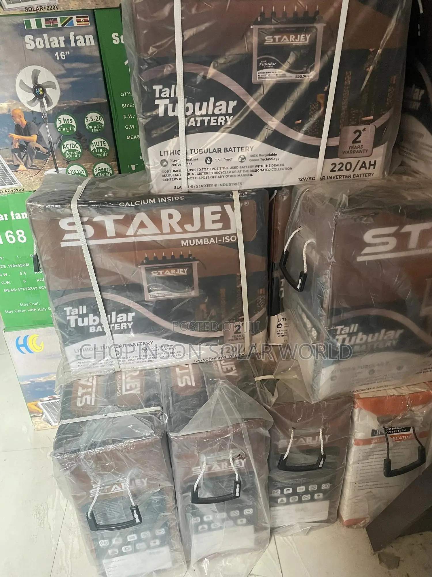 Solar Energy Starjey Tall Tubular Battery 220a/12votts