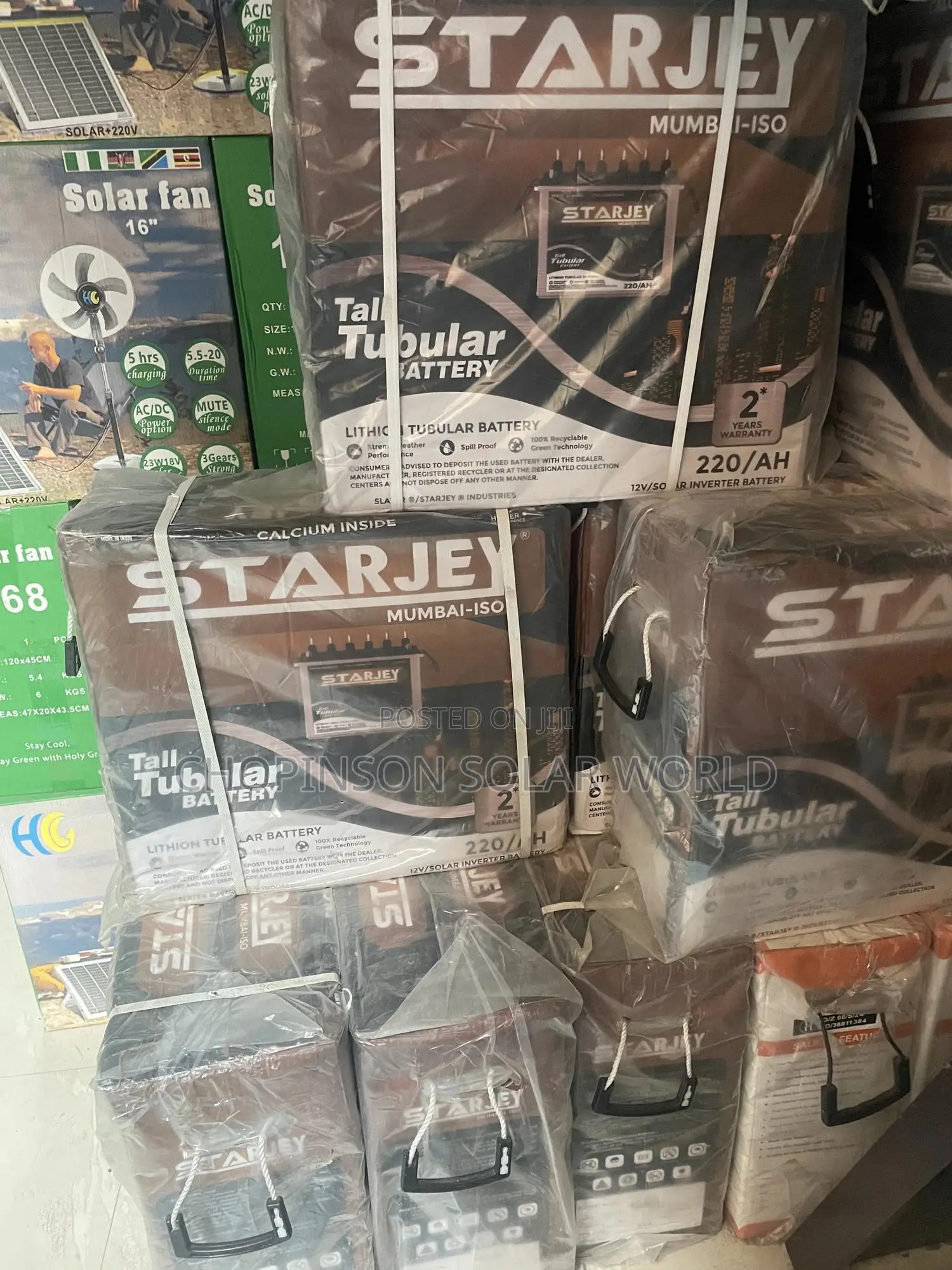 Solar Energy Starjey Tall Tubular Battery 220a/12votts