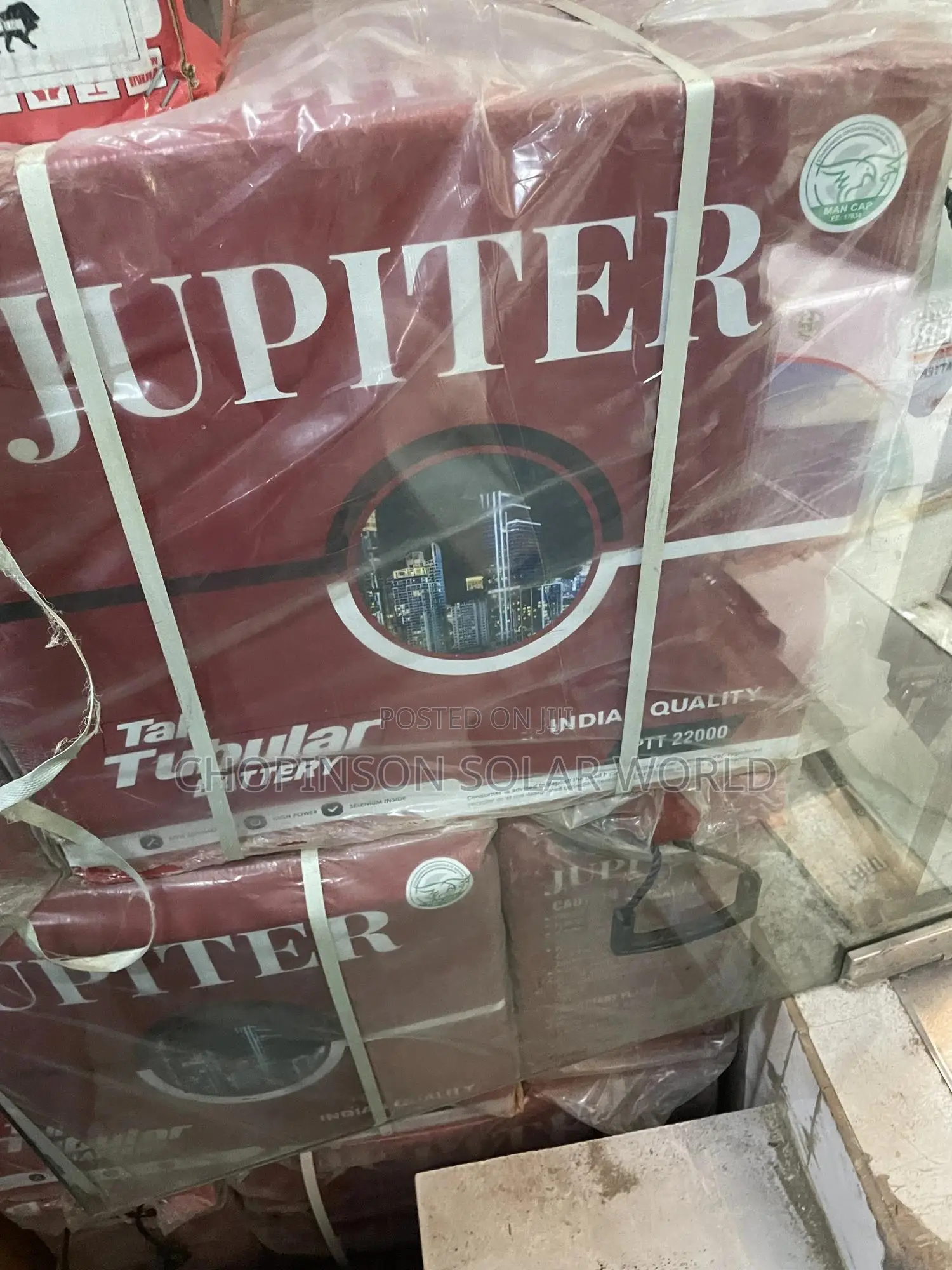 Solar Energy Jupiter Tall Tubular Battery 220a/12votts