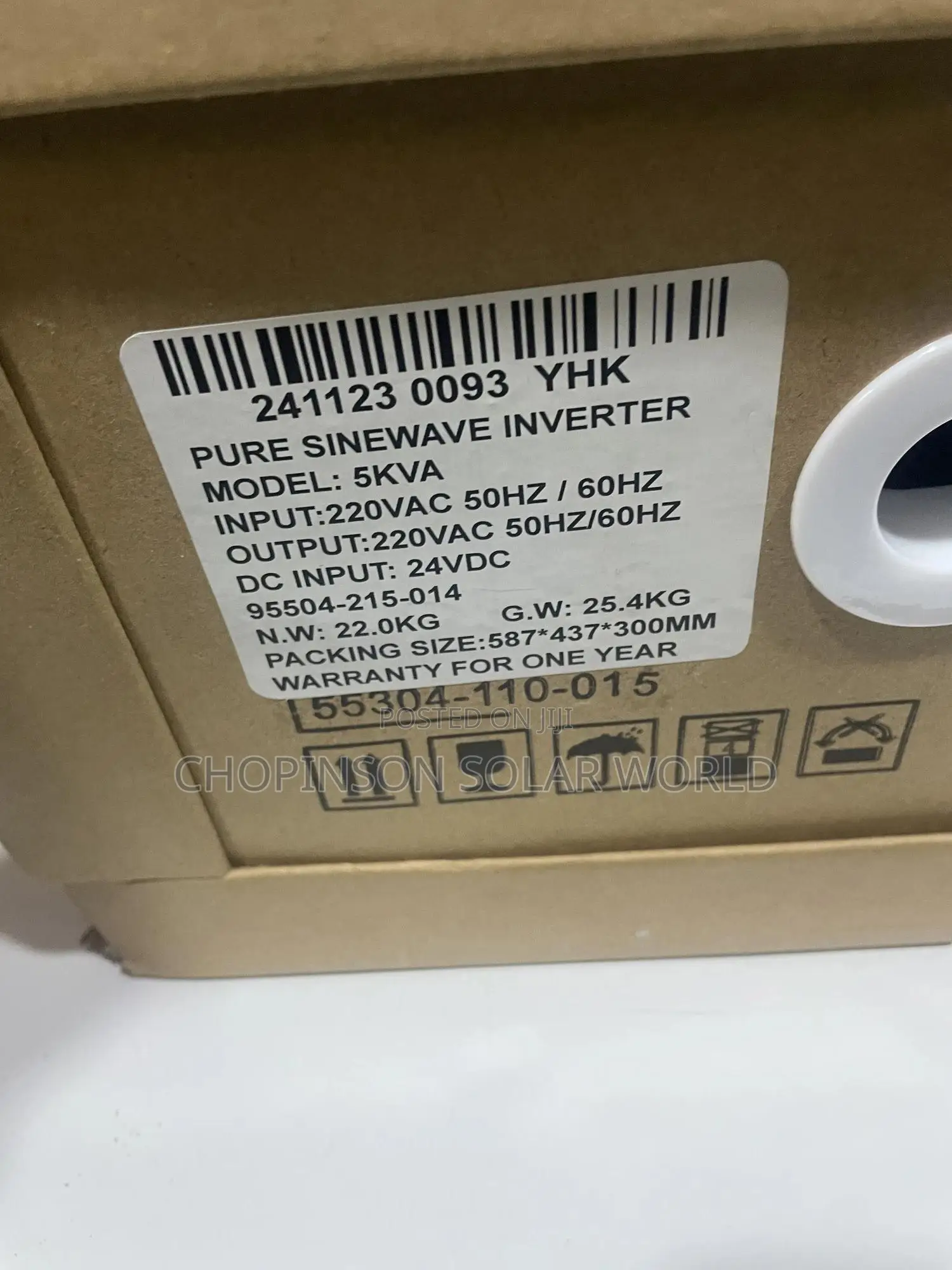 Solar Energy Yohako Inverter 5kva/48votts Non Hybrid