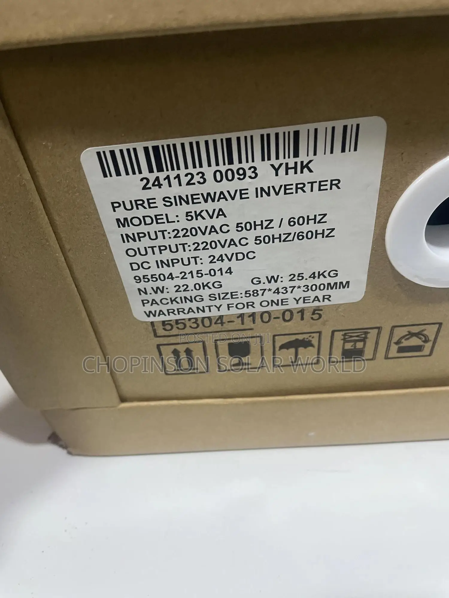 Solar Energy Yohako Inverter 5kva/48votts Non Hybrid