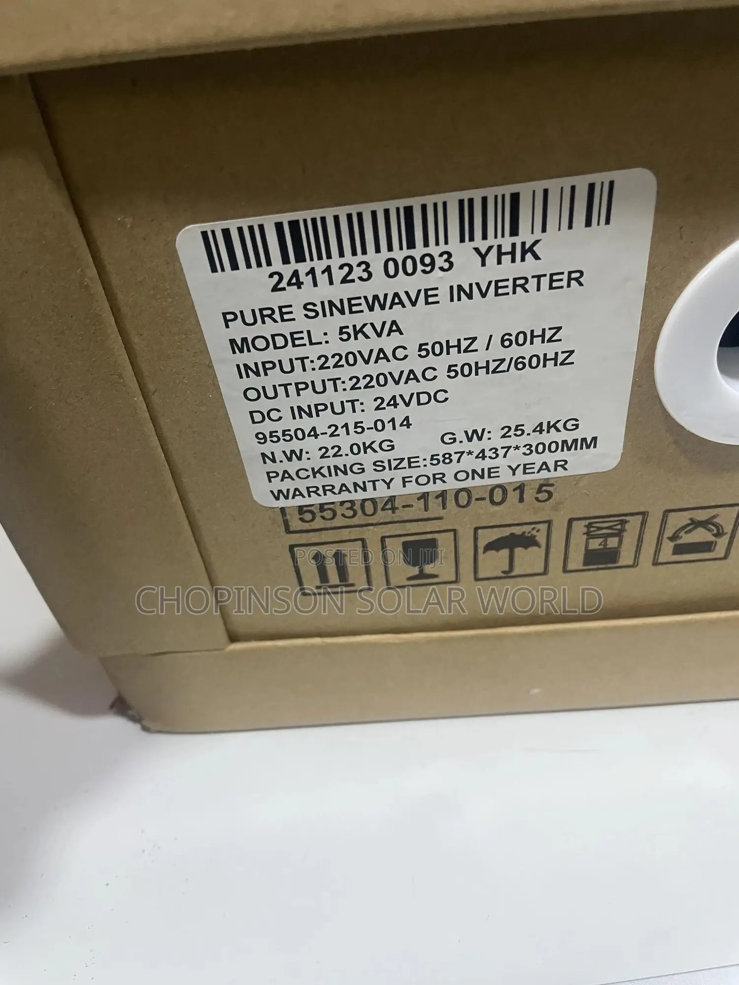 Solar Energy Yohako Inverter 5kva/48votts Non Hybrid