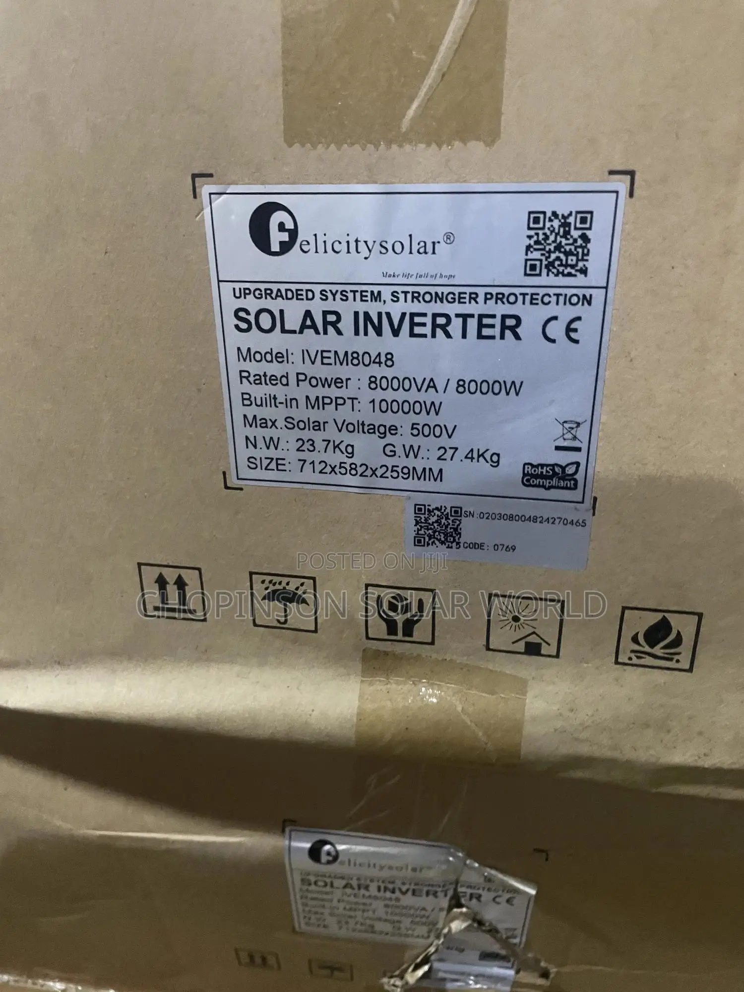 Solar Energy Felicity Inverter 8kva/48v