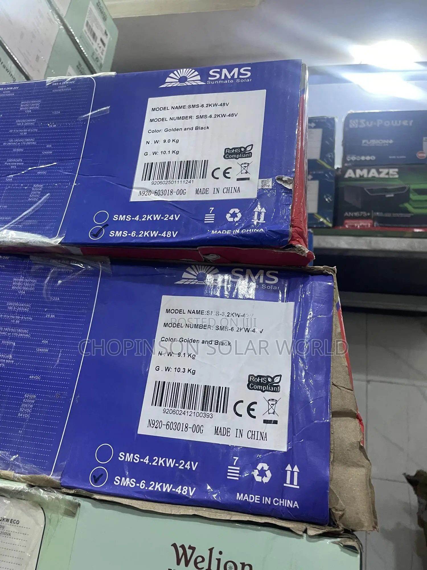 Solar Energy SMS Battery 6.2kw/48v