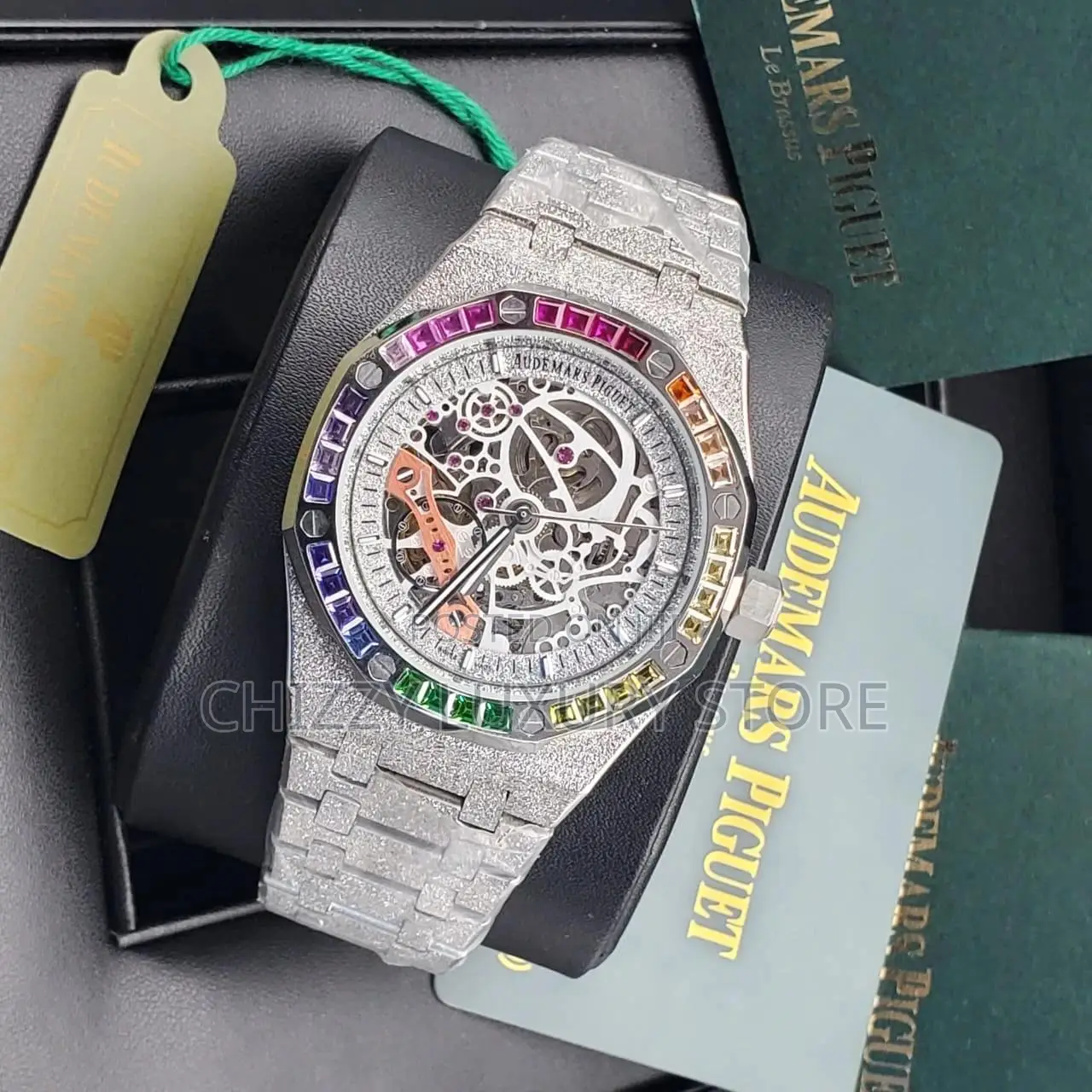 Audemars Piguet Quality Luxury Men Chronograph Chain Strap Wristwatch