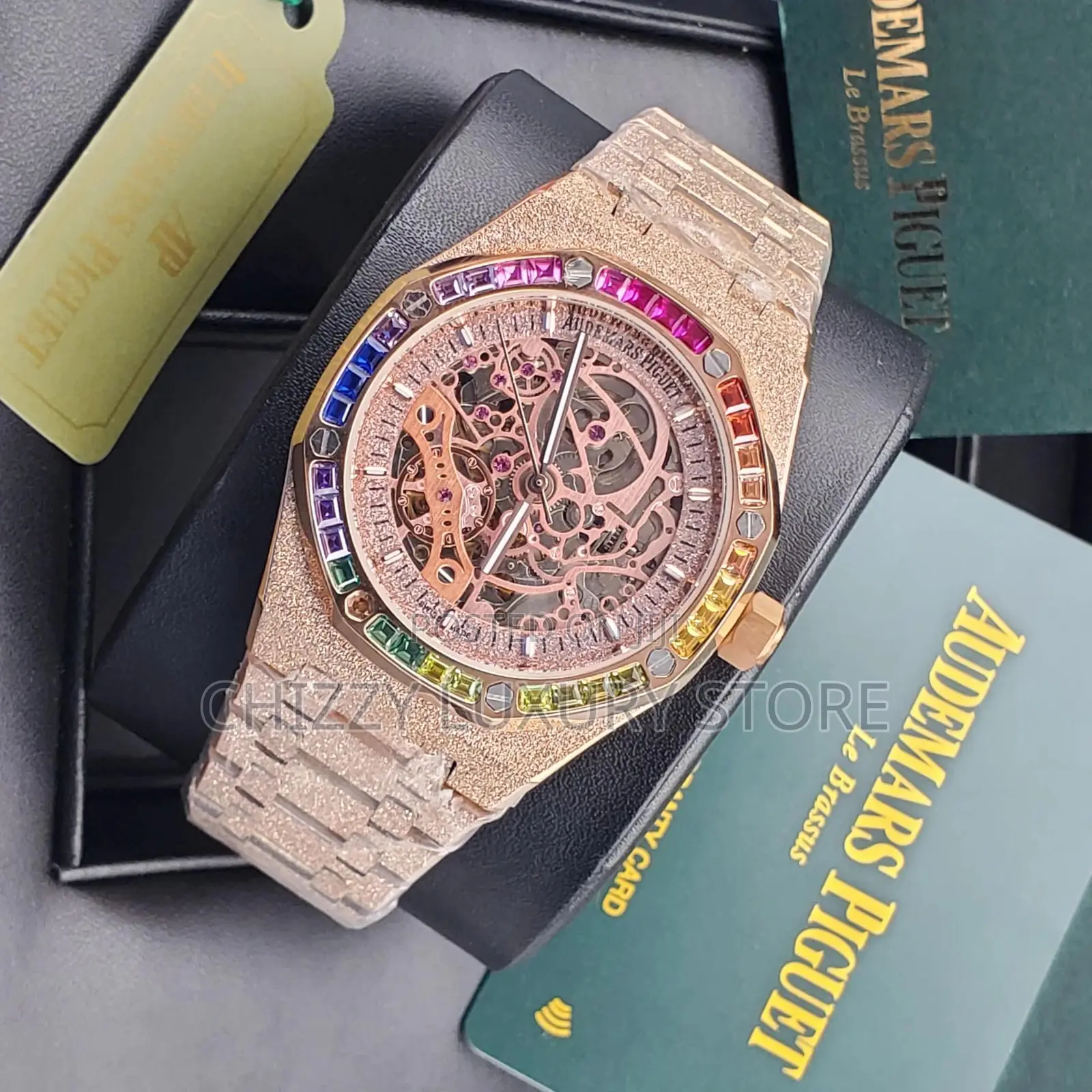 Audemars Piguet Quality Luxury Men Chronograph Chain Strap Wristwatch
