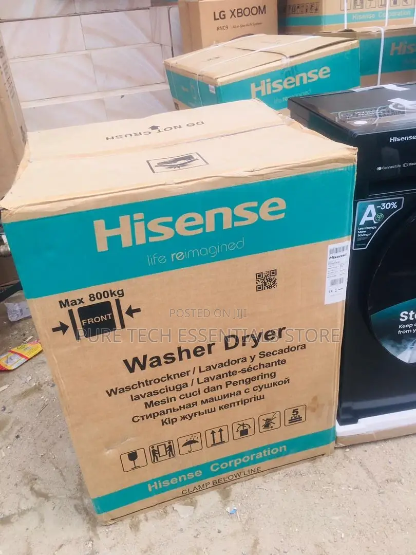 New Hisense 8kg Front Load Automatic Wash and Dry Washing Machine