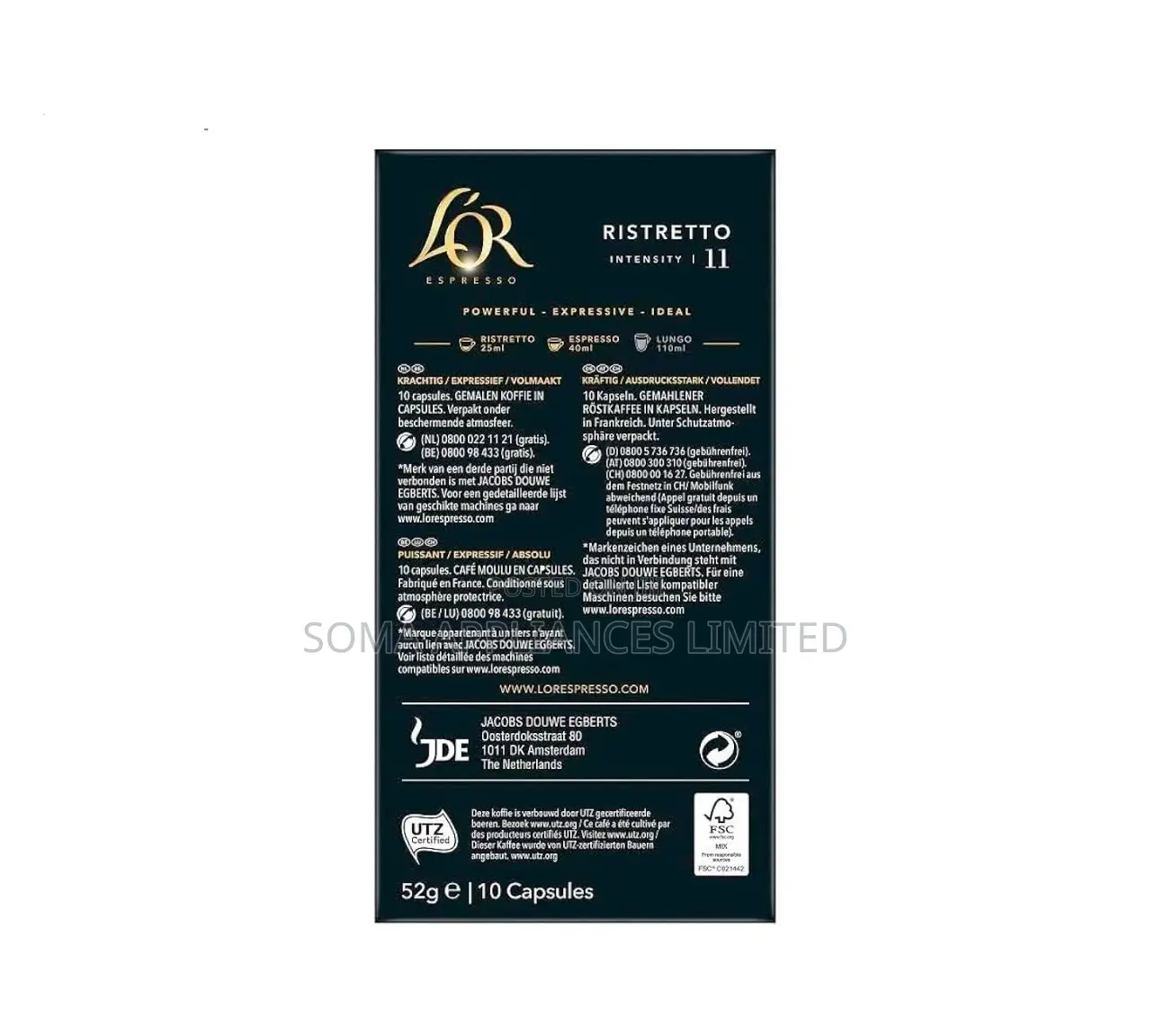 l'Or Espresso Ristretto - Nespresso Compatible Coffee Capsules
