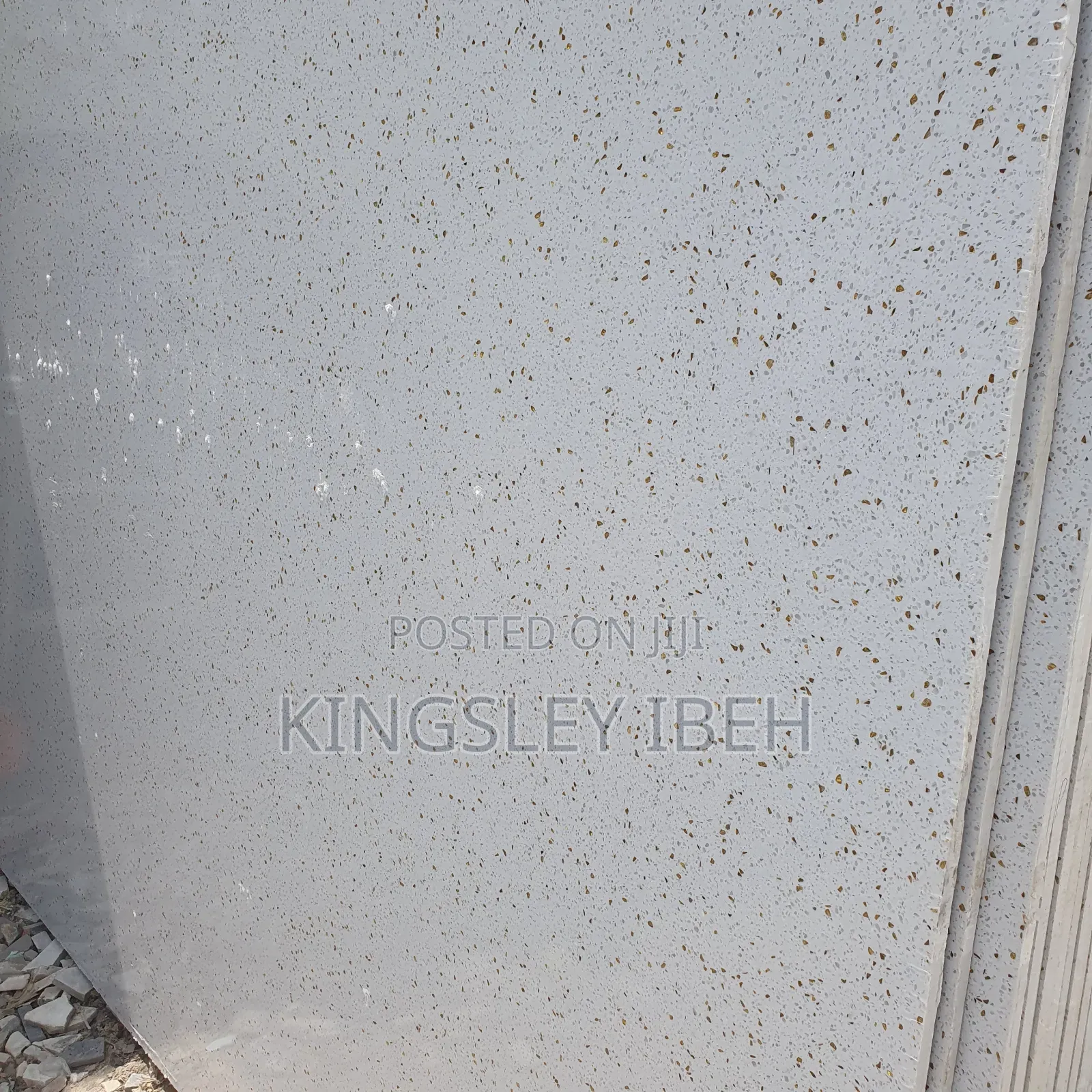 Sported Gold White Marble Slab for Kitchen Counters Top