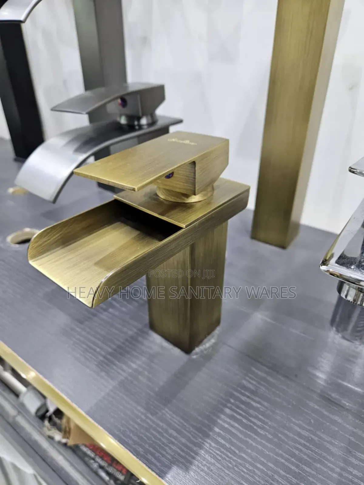 Gold Water Fall Basin Tap 