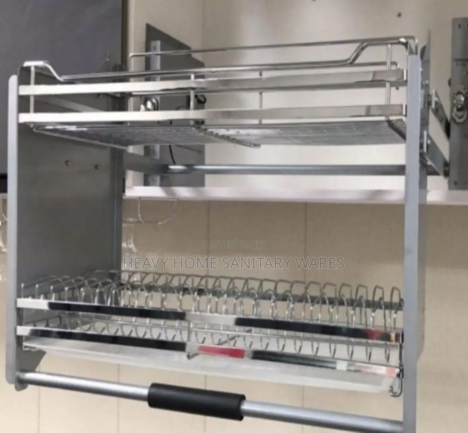 Pull Down Plate Rack for Keeping Plates
