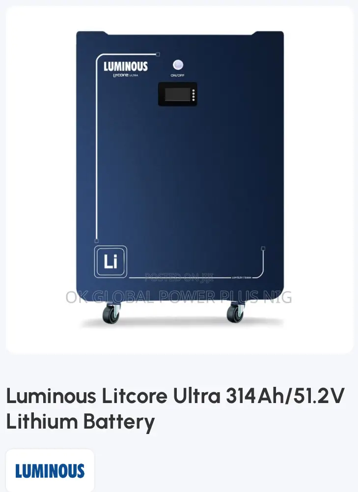 Luminous Lithium -Ion 16kw/51.2v Battery