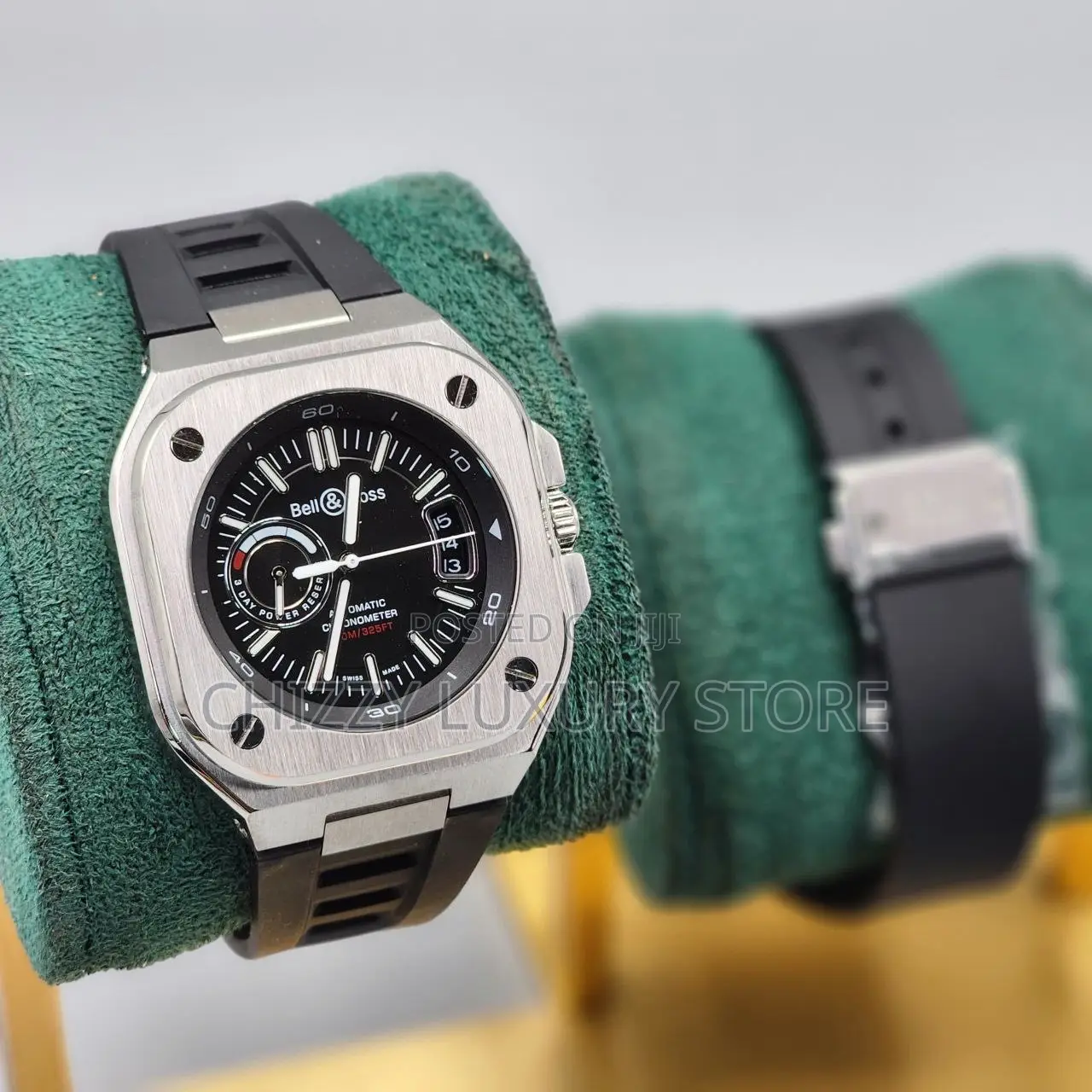 Bell Ross Quality Luxury Men Rubber Strap Wristwatch