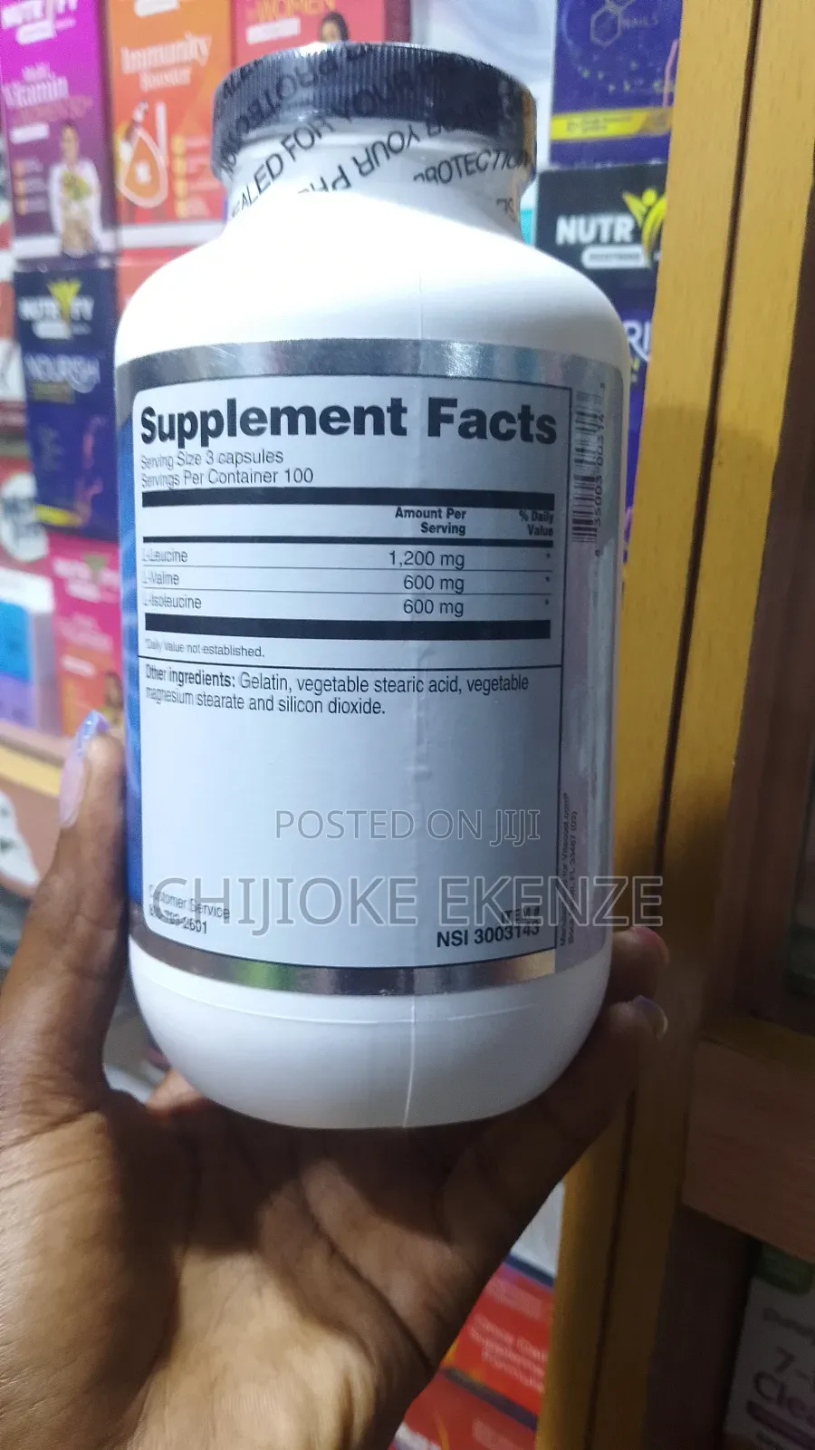 Vitacost Bcaas L-Lucine, L- Valine, L- Isoleucine 300 Capsules