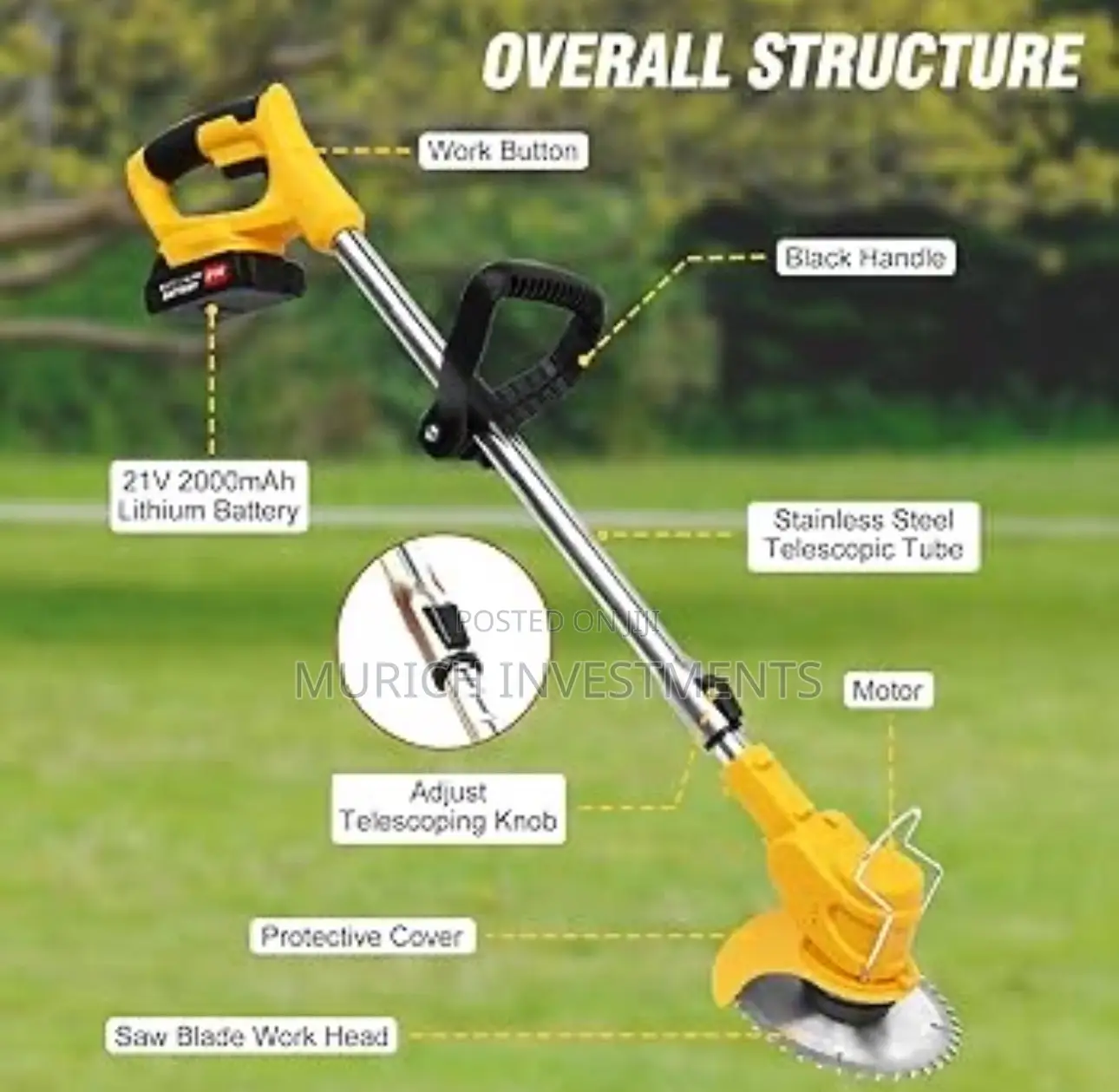 Dewalt Cordless Lightweight Grass Trimmer 118v