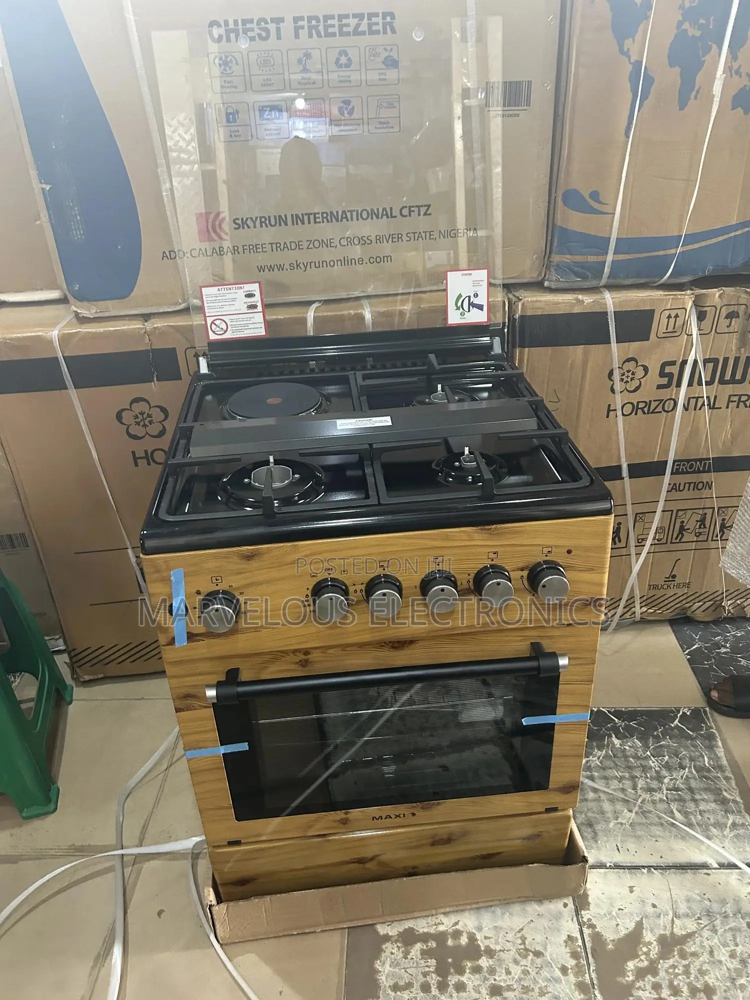 Brand New Maxi 60by60 Big Face 3 Gass 1 Electric Automatic Start