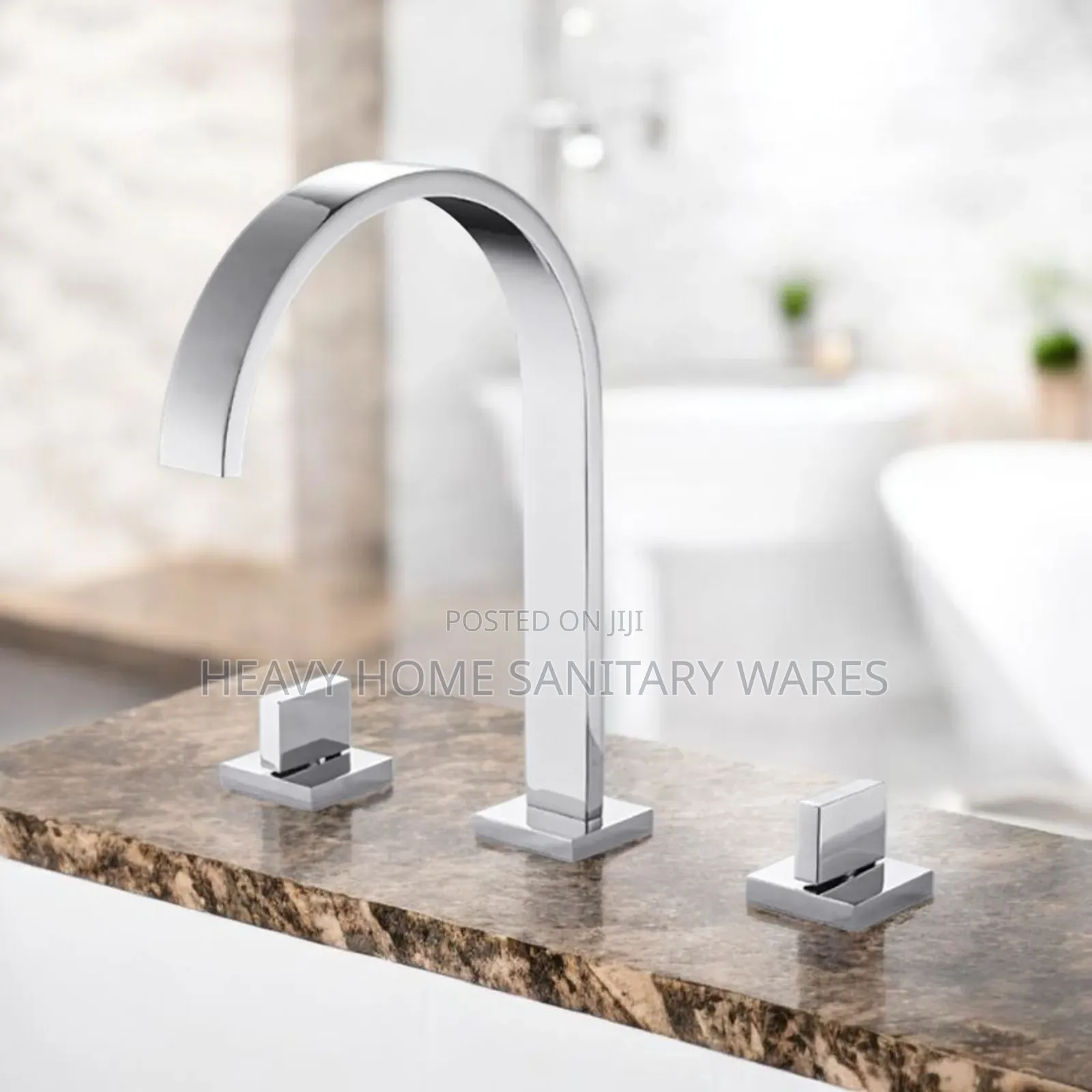 Stainless Basin Mixer With Two Control