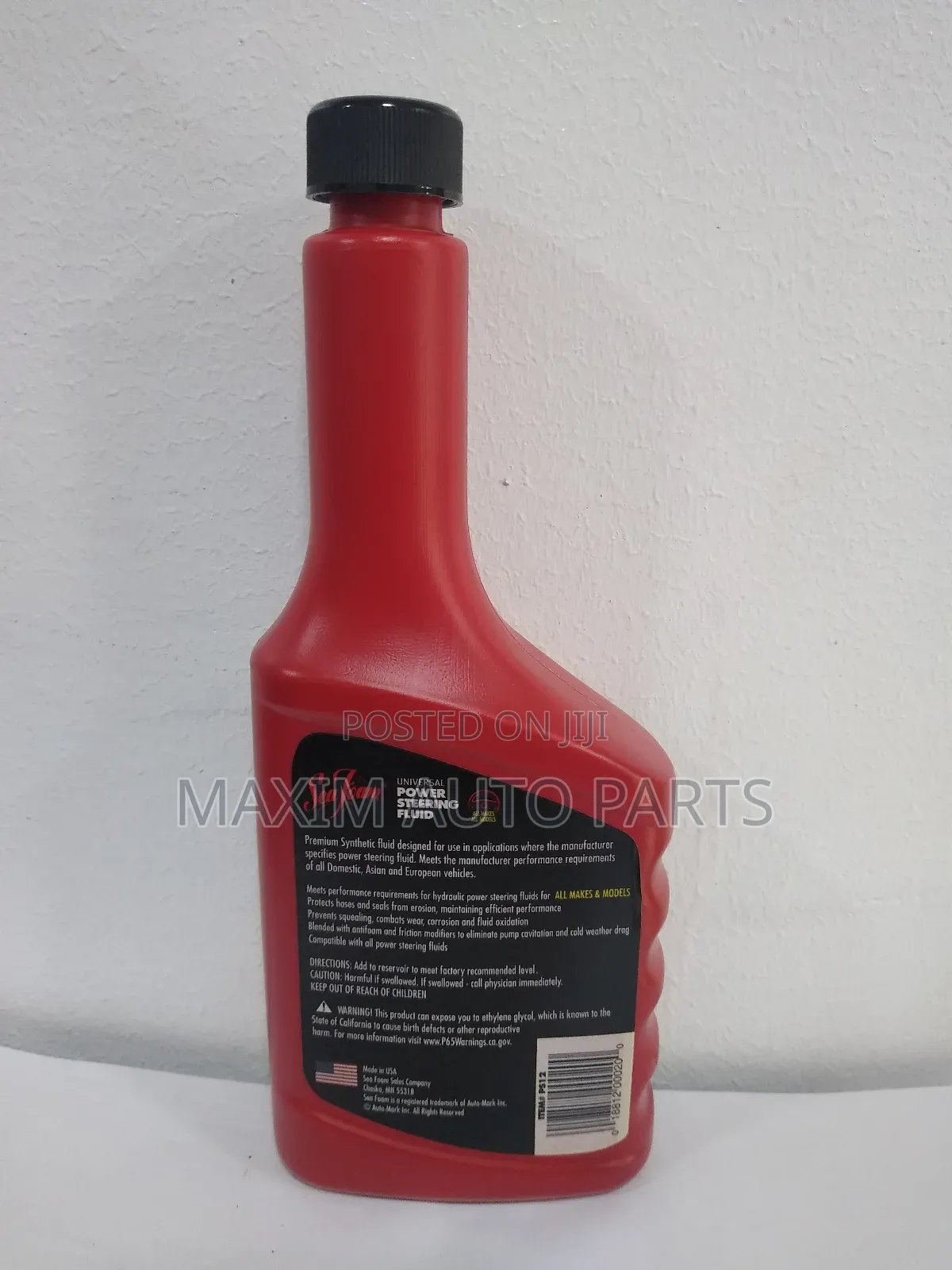 Seafoam Universal Power Steering Fluid.