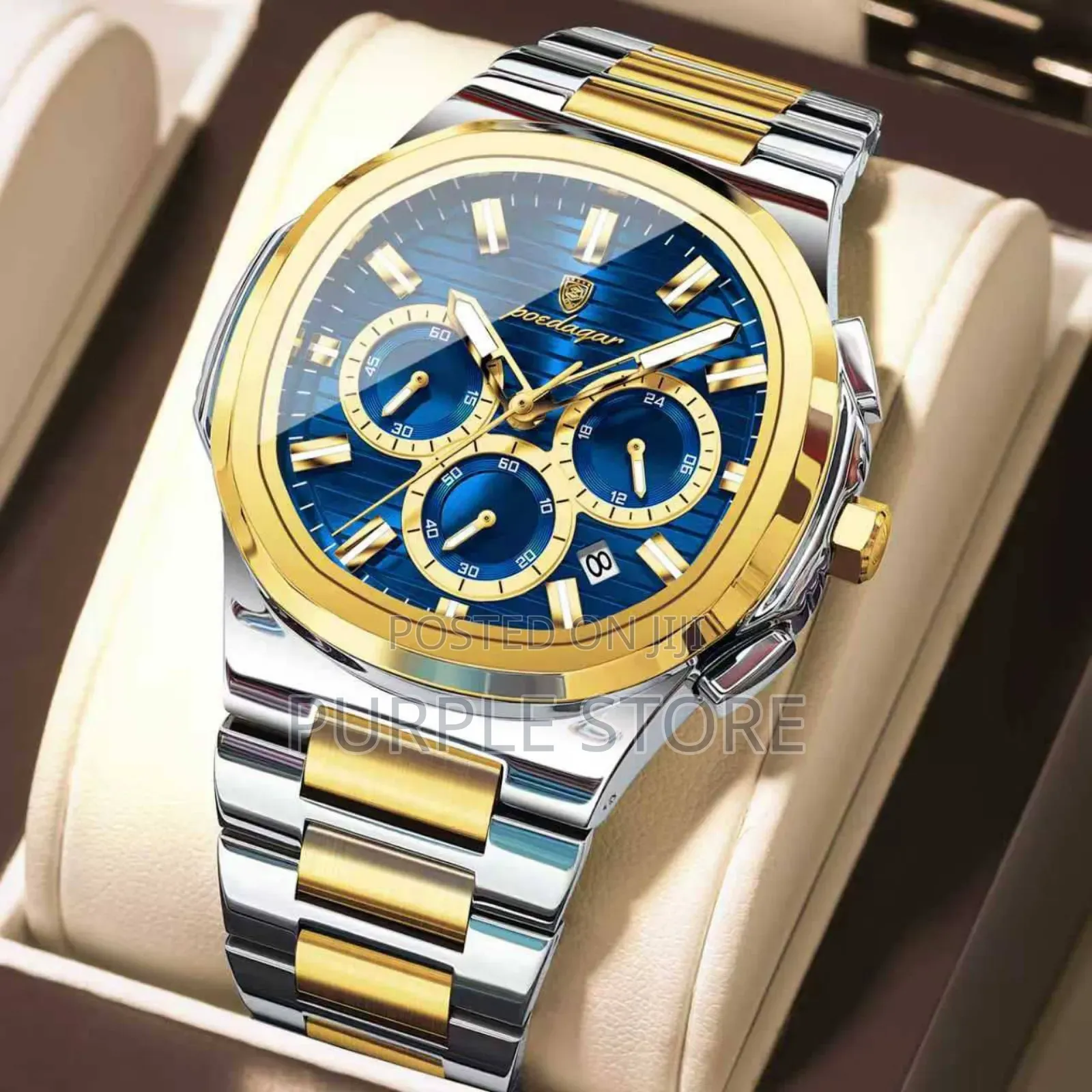 Poedagar Steel Non Tarnish. Chronograph Watches