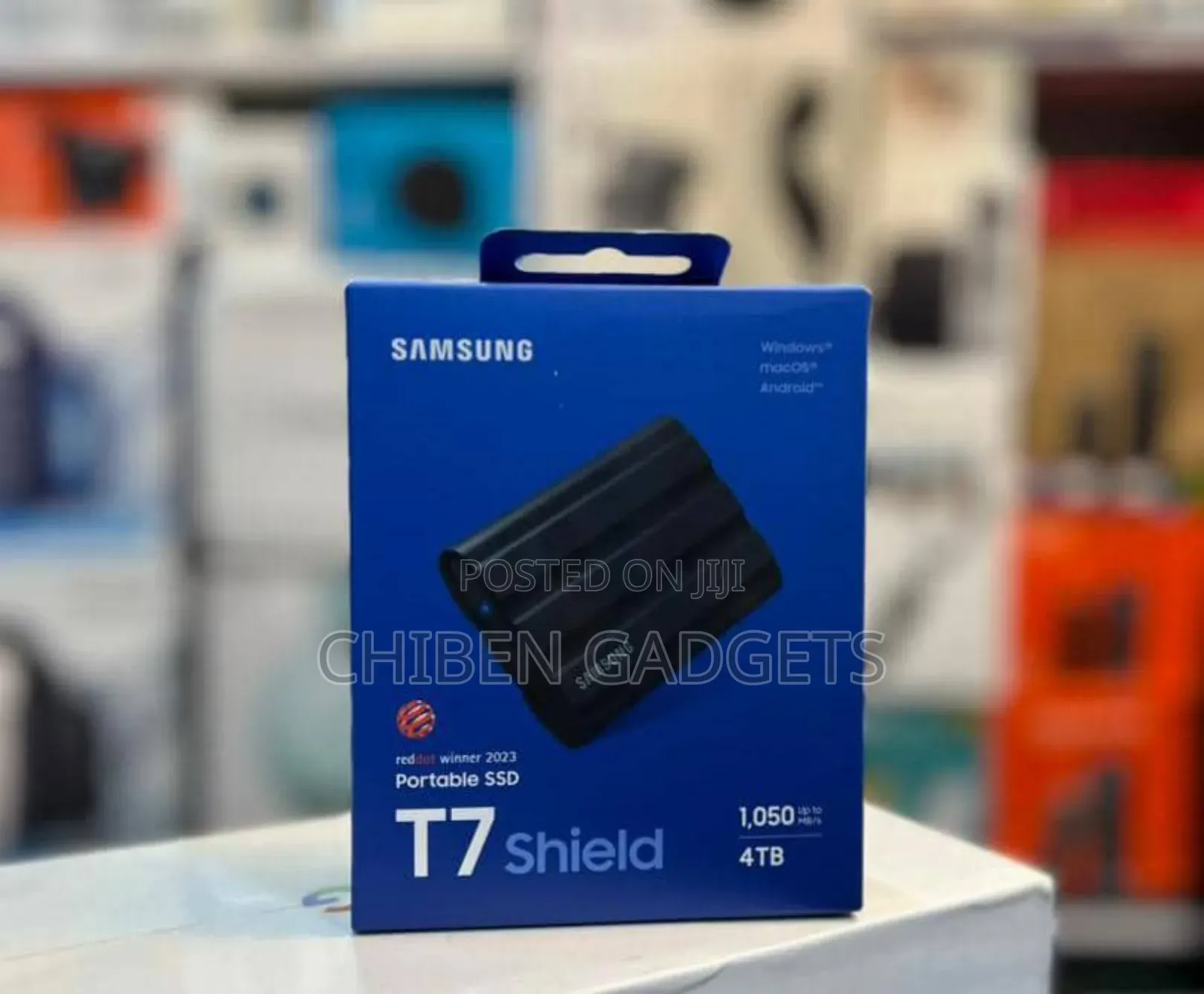 Samsung T7 Shield 4tb Portable SSD 1050mb/S, Rugged Water Dust Pv