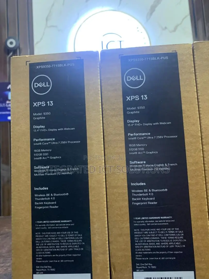 New Laptop Dell XPS 13 16GB Intel Core Ultra 7 SSD 512GB