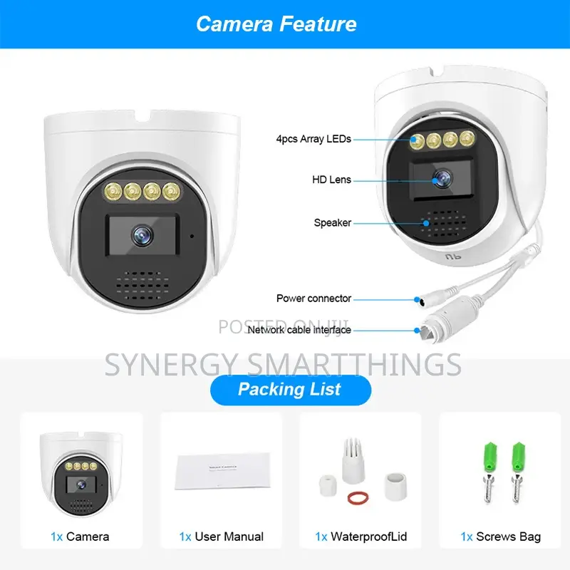 Tuya Smart 5mp Poe Dome Indoor Camera