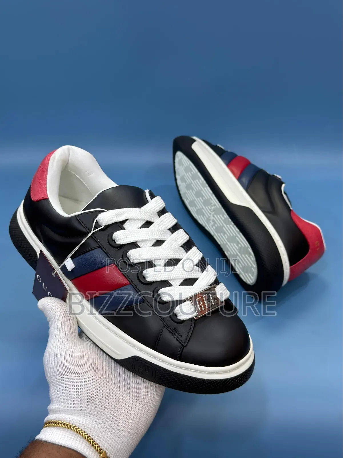 Original Gucci Ace Leather Sneakers Available in Store