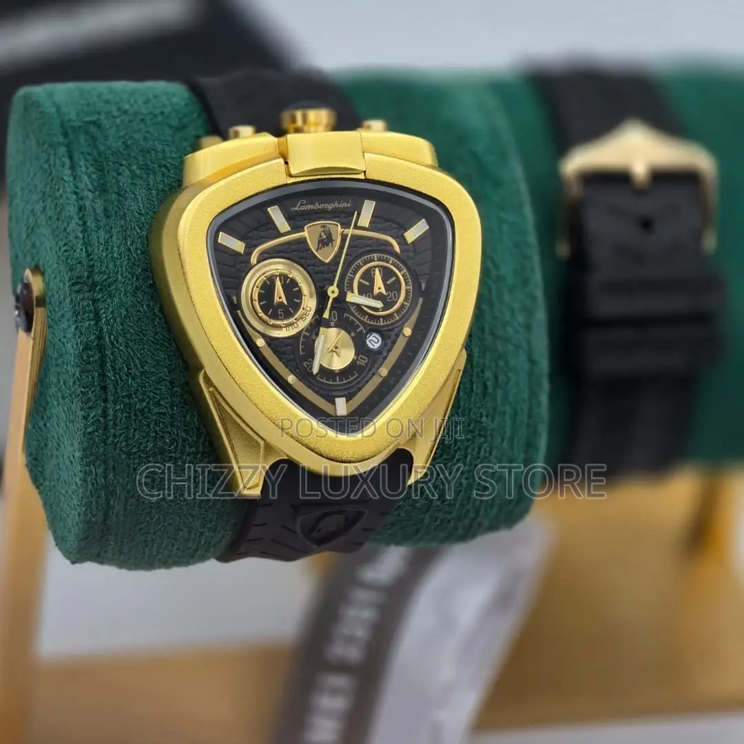Lamborghini Quality Water Resistant Rubber Strap Wristwatch