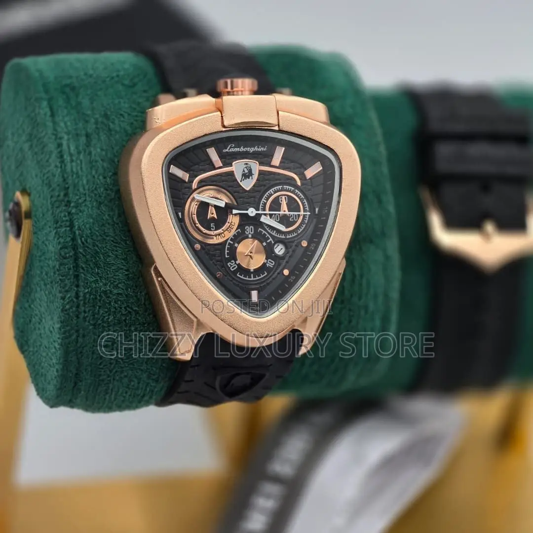Lamborghini Quality Water Resistant Rubber Strap Wristwatch
